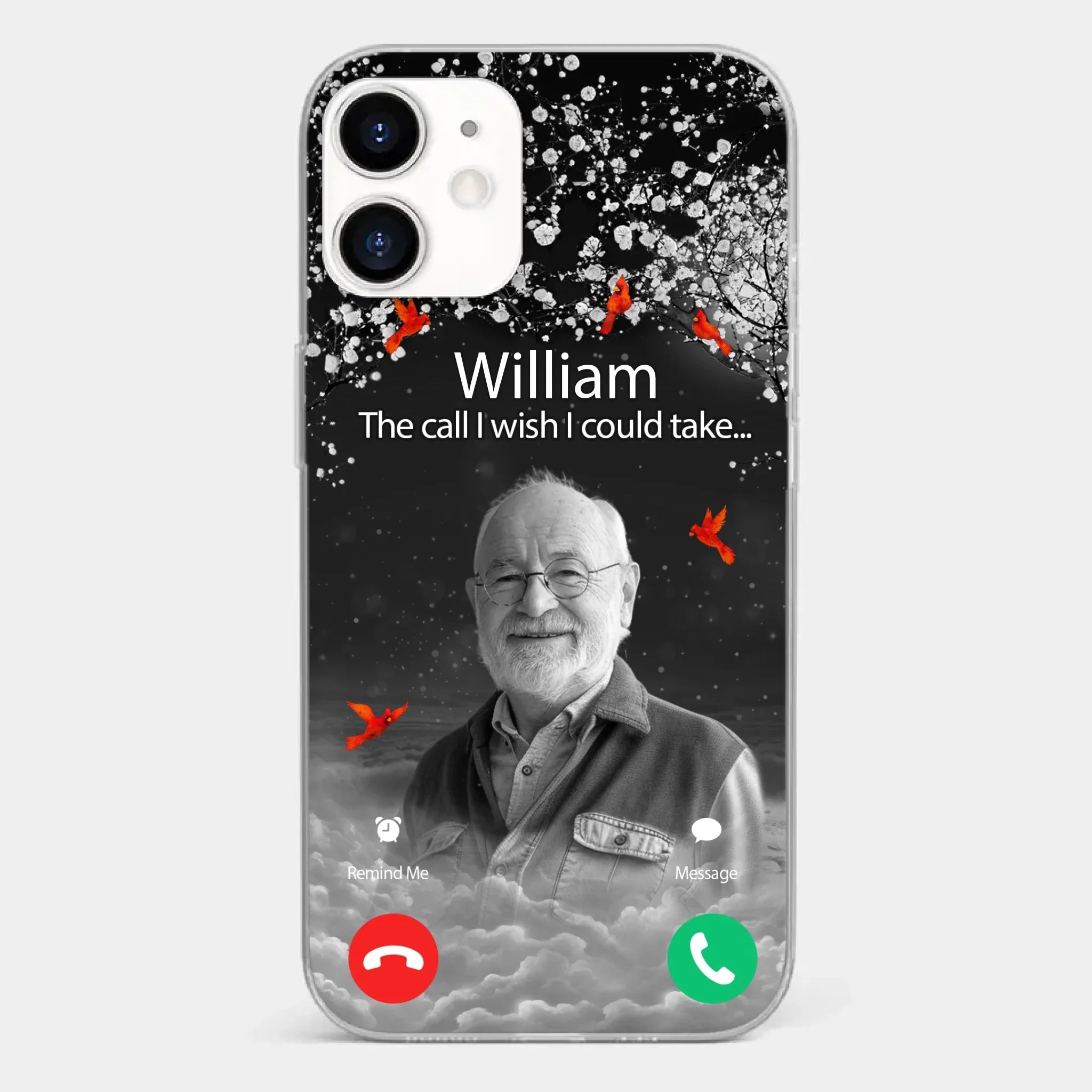 Custom Photo The Call I Wish I Could Take - Memorial Personalized Custom Clear Phone Case - Sympathy Gift For Family Members