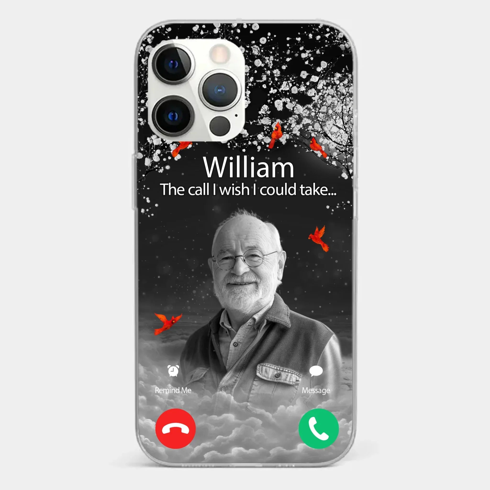 Custom Photo The Call I Wish I Could Take - Memorial Personalized Custom Clear Phone Case - Sympathy Gift For Family Members