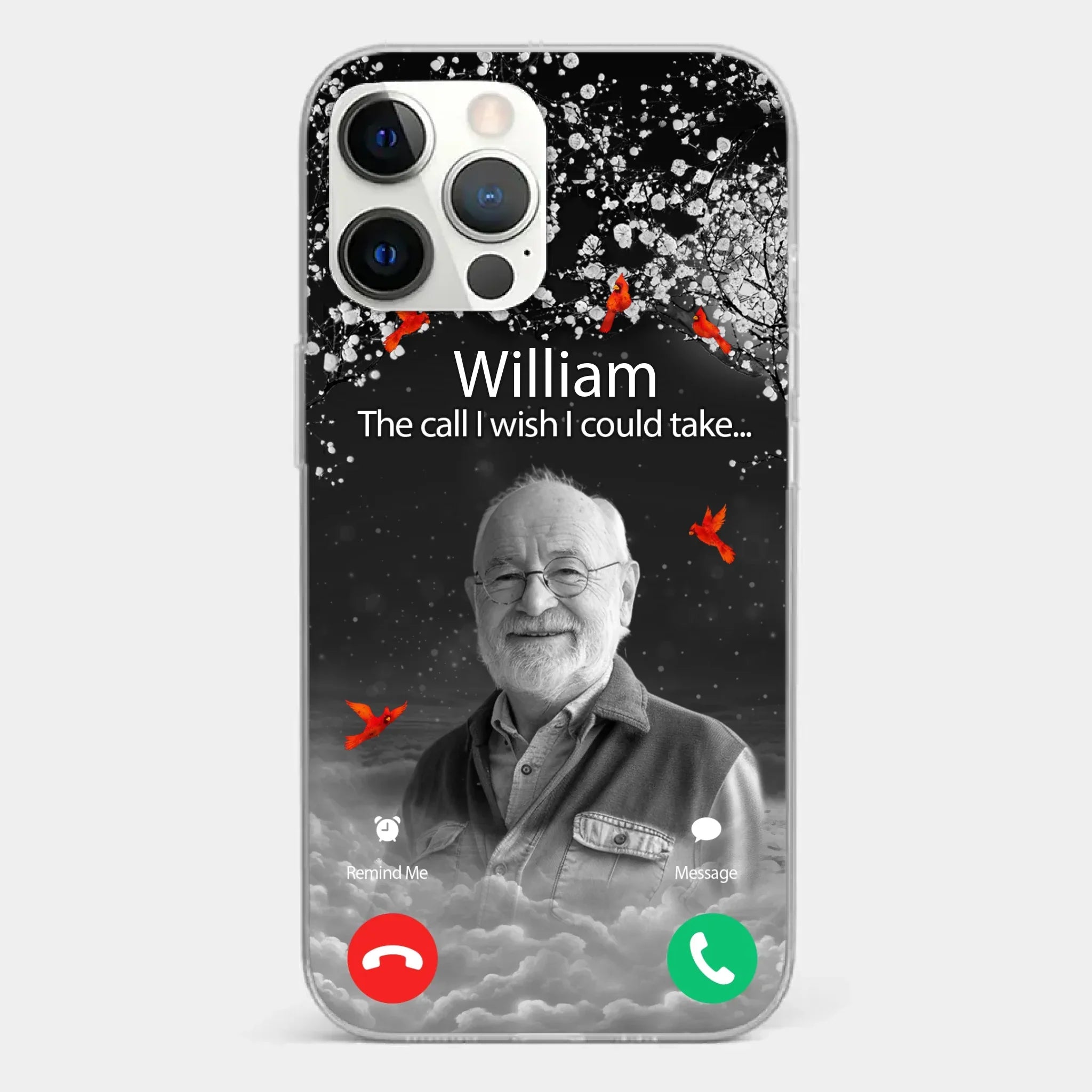 Custom Photo The Call I Wish I Could Take - Memorial Personalized Custom Clear Phone Case - Sympathy Gift For Family Members