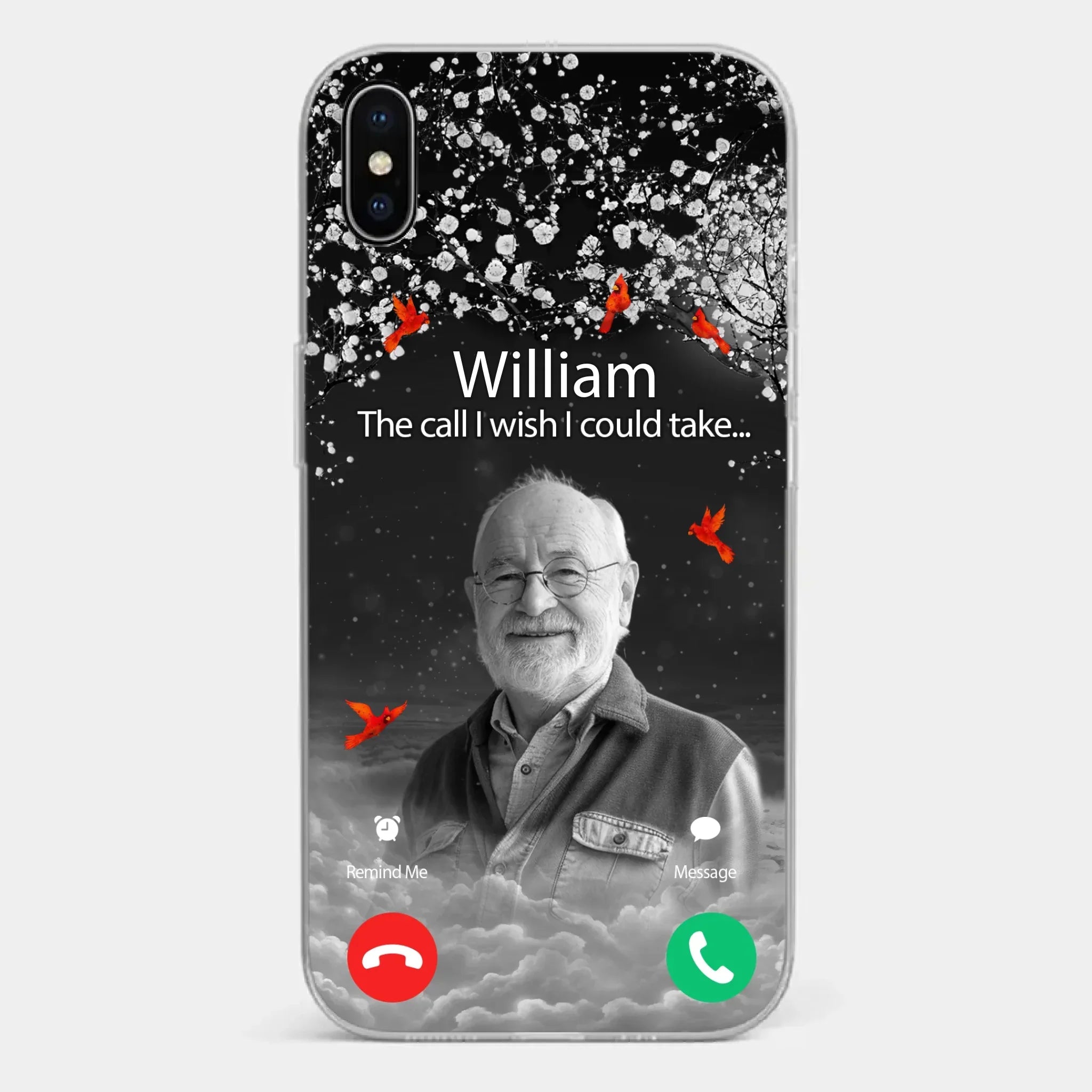 Custom Photo The Call I Wish I Could Take - Memorial Personalized Custom Clear Phone Case - Sympathy Gift For Family Members