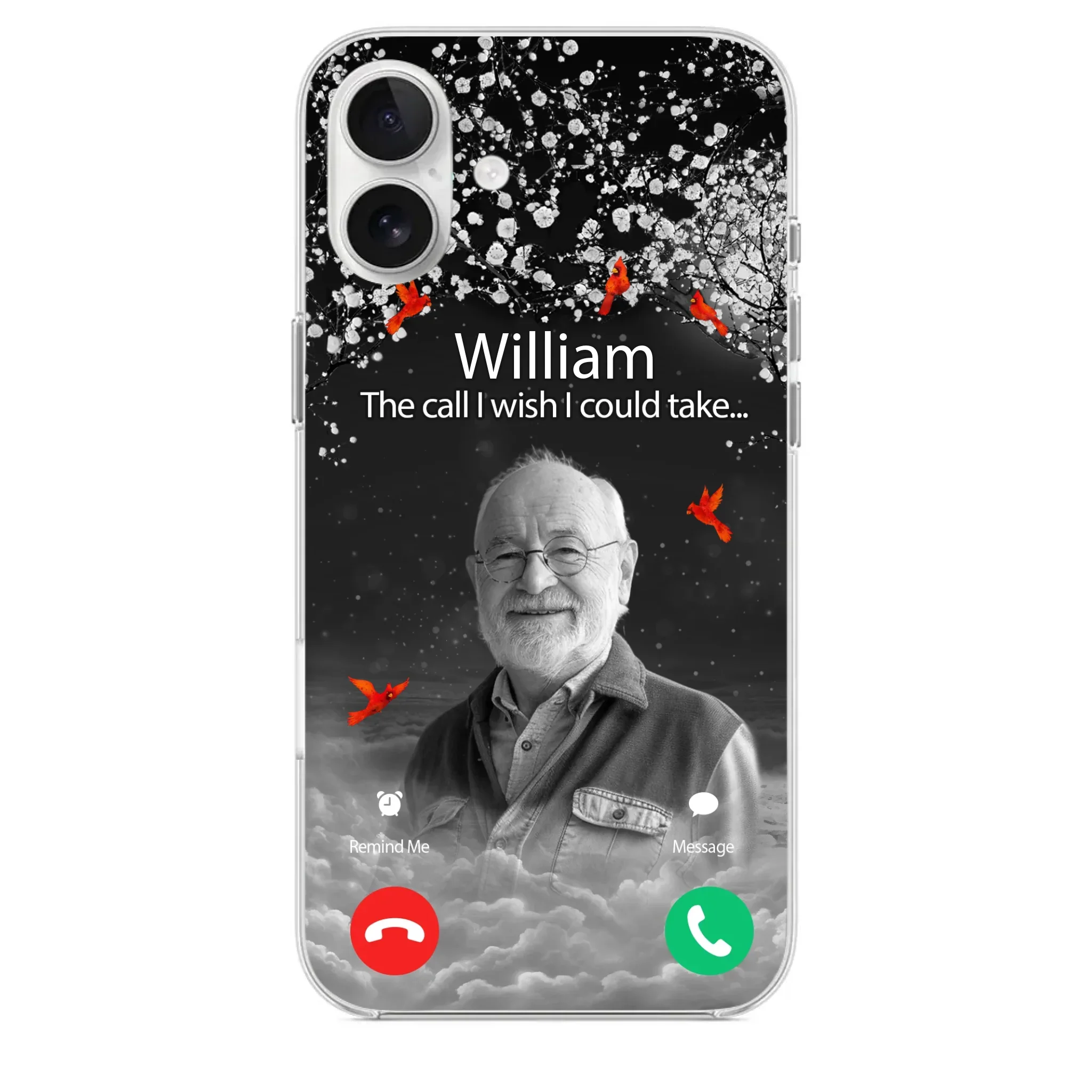 Custom Photo The Call I Wish I Could Take - Memorial Personalized Custom Clear Phone Case - Sympathy Gift For Family Members