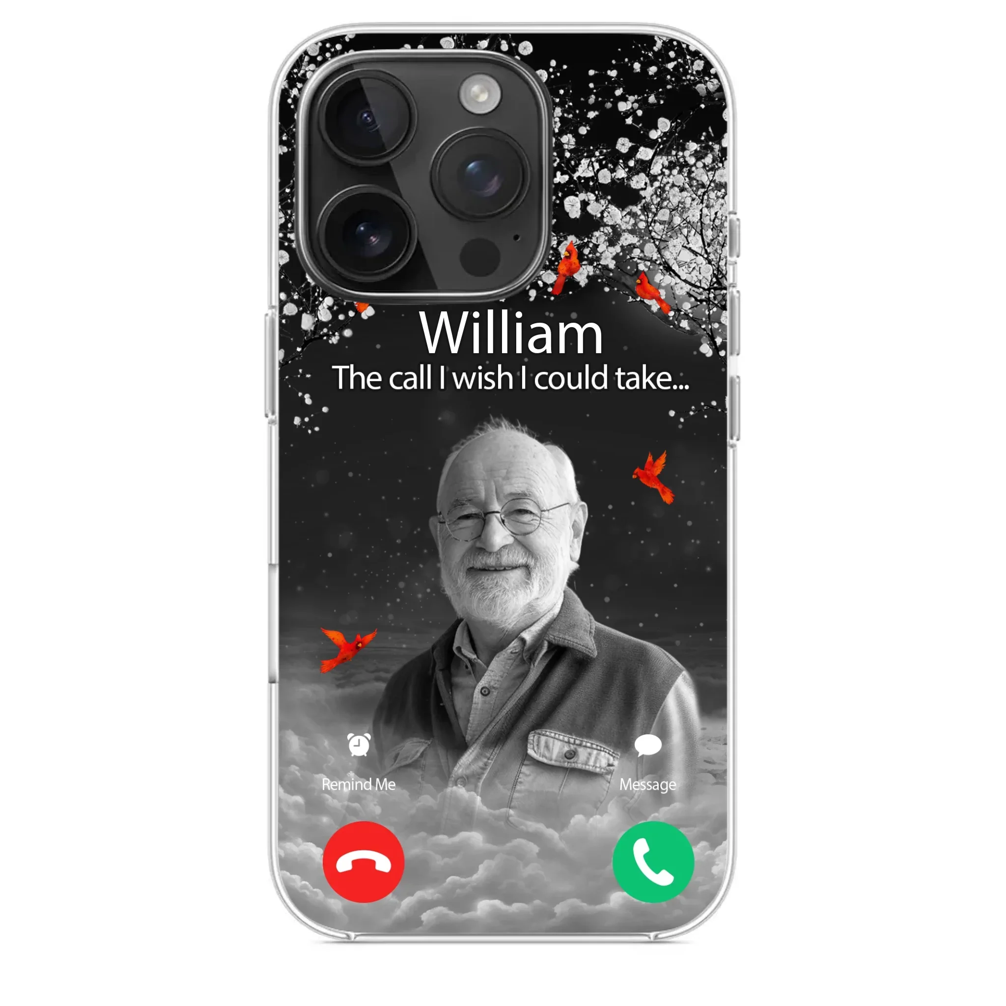 Custom Photo The Call I Wish I Could Take - Memorial Personalized Custom Clear Phone Case - Sympathy Gift For Family Members