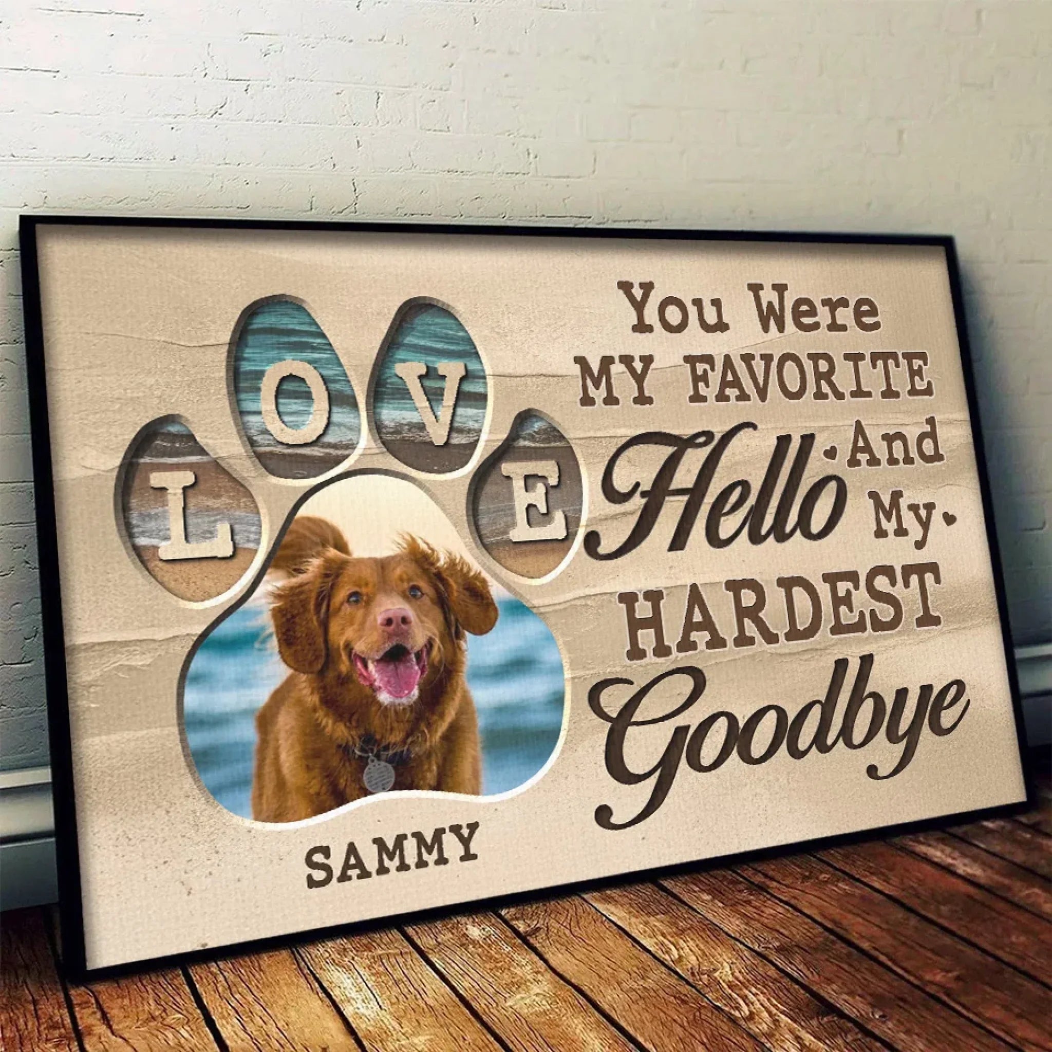 Custom Photo You're Always On My Mind - Memorial Personalized Custom Horizontal Poster - Sympathy Gift For Pet Owners, Pet Lovers