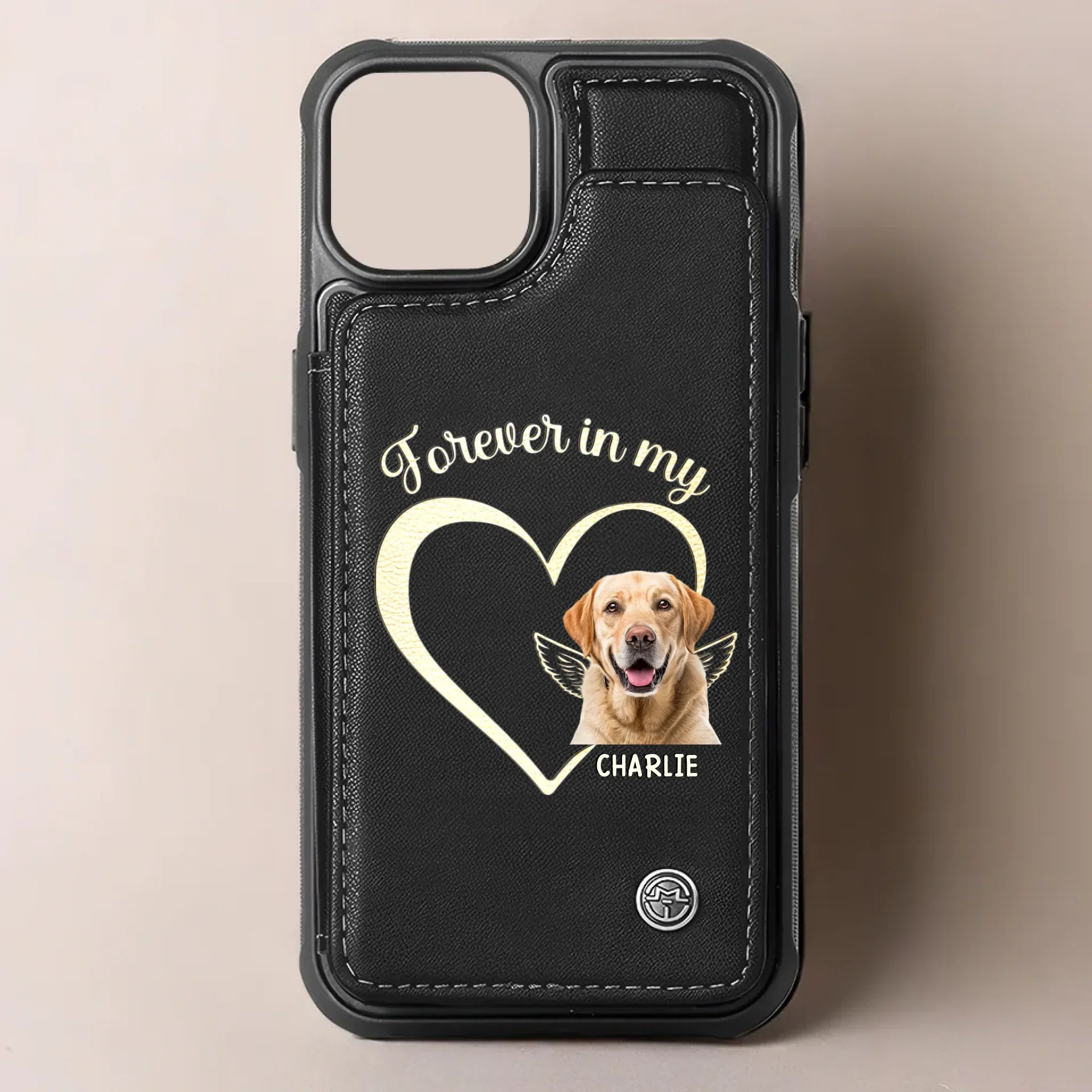Custom Photo Forever My Companion - Memorial Personalized Custom Leather Flip Wallet Phone Case - Sympathy Gift For Pet Owners, Pet Lovers