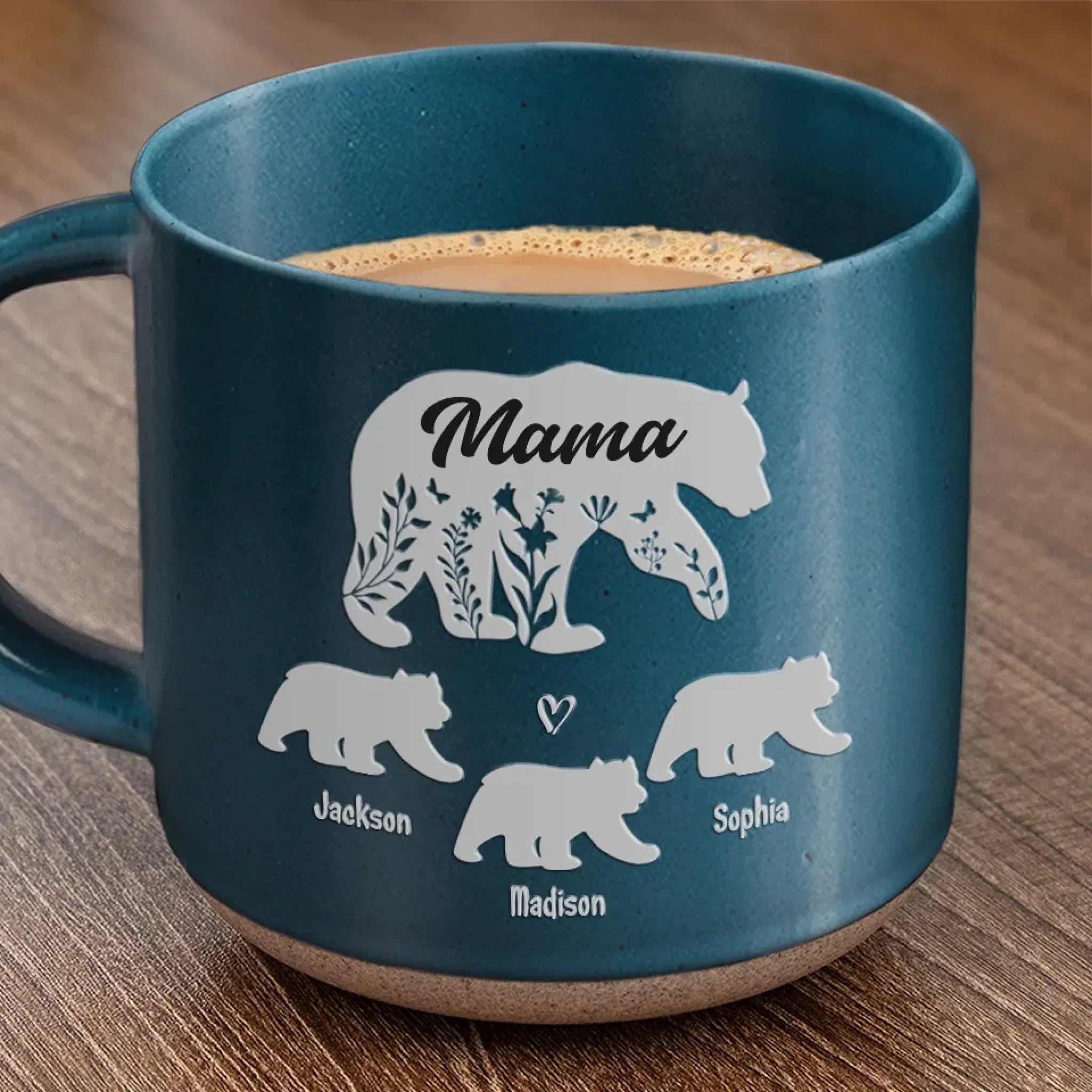 Let Her Know Her Love Grows With Every Generation - Family Personalized Custom Printed Pottery Mug - Gift For Mom, Grandma