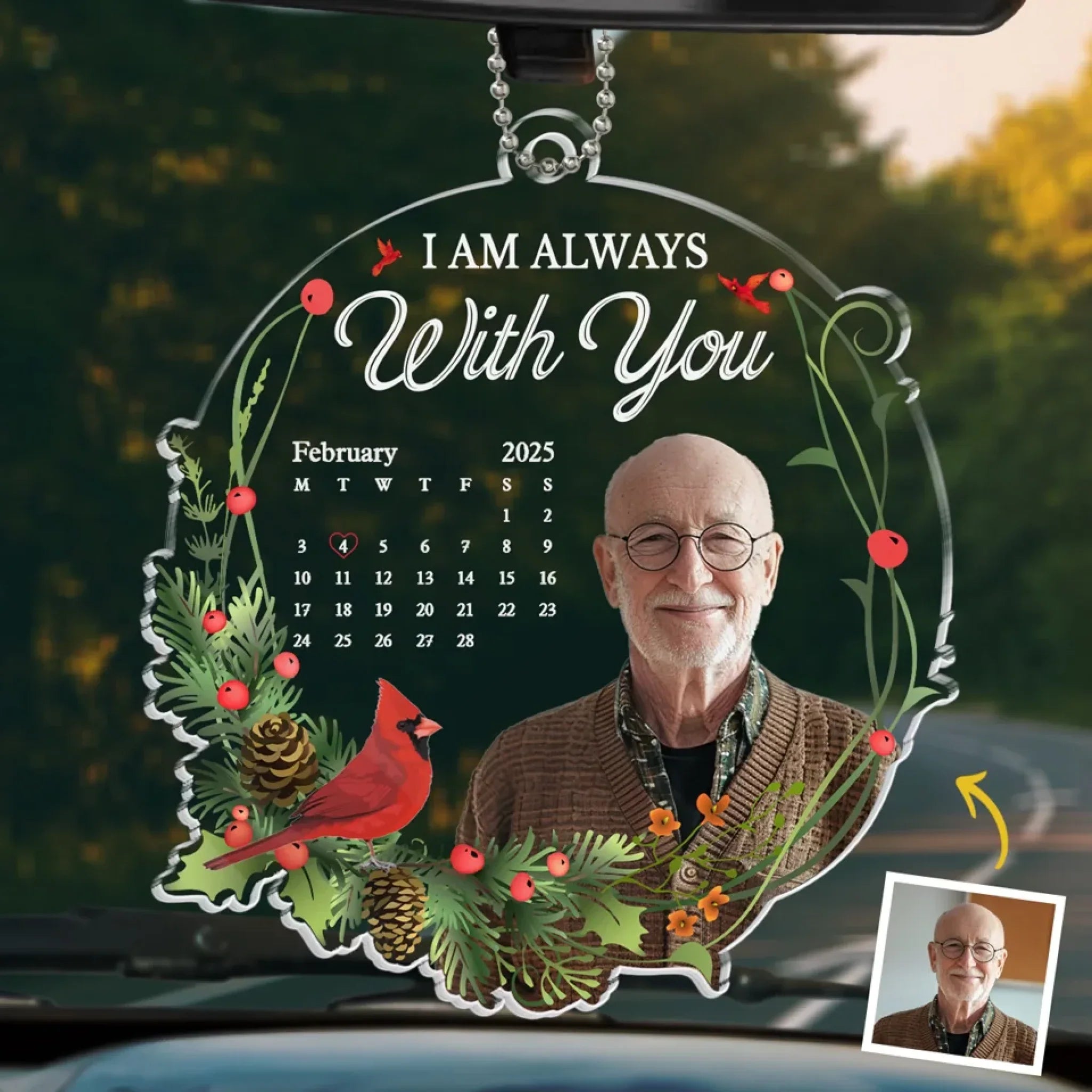 Custom Photo A Heart So Loved Is Never Lost - Memorial Personalized Custom Car Ornament - Acrylic Custom Shaped - Sympathy Gift For Family Members