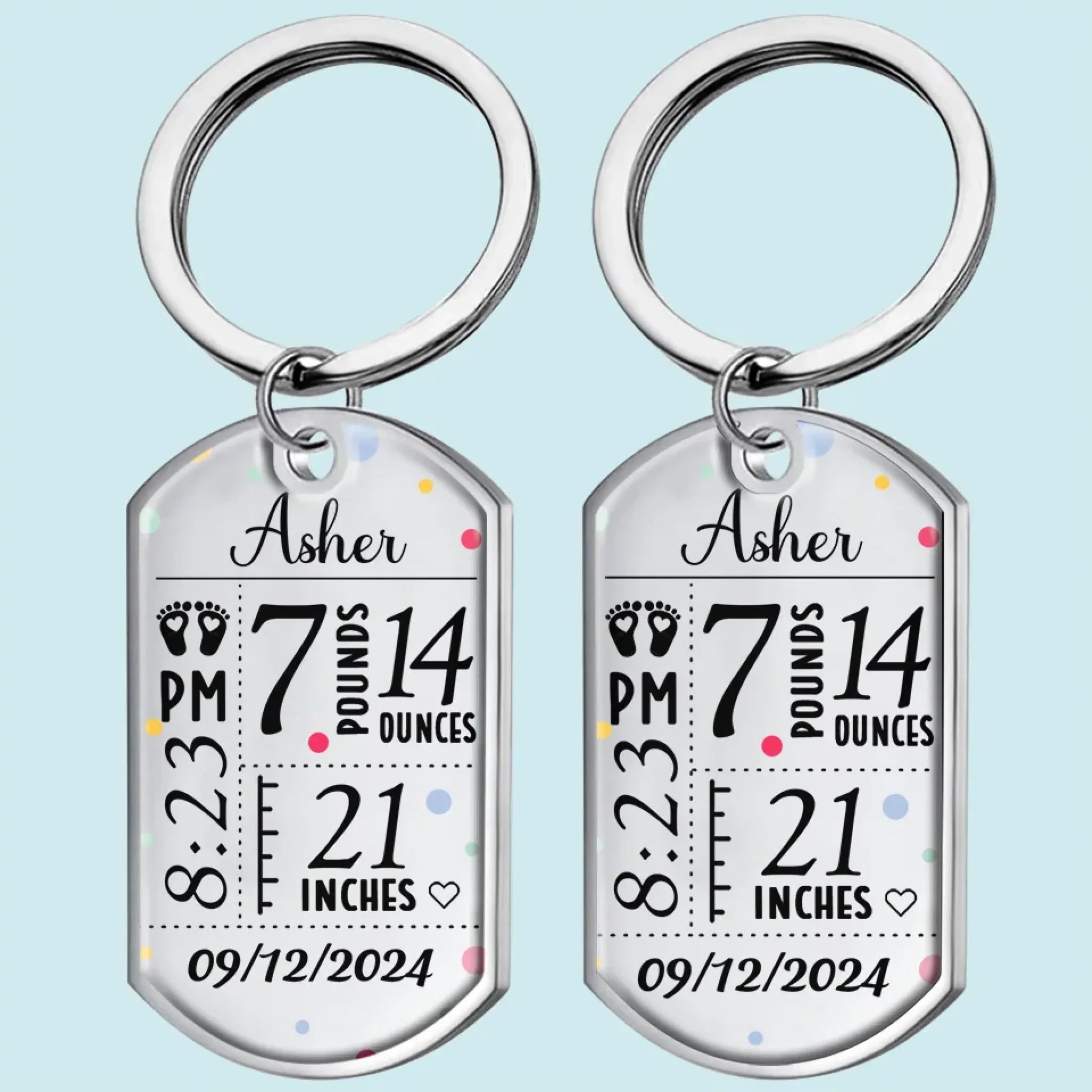 A Tiny Miracle, A Lifetime Of Love - Family Personalized Custom Keychain - Mother's Day, Baby Shower Gift, Gift For First Mom