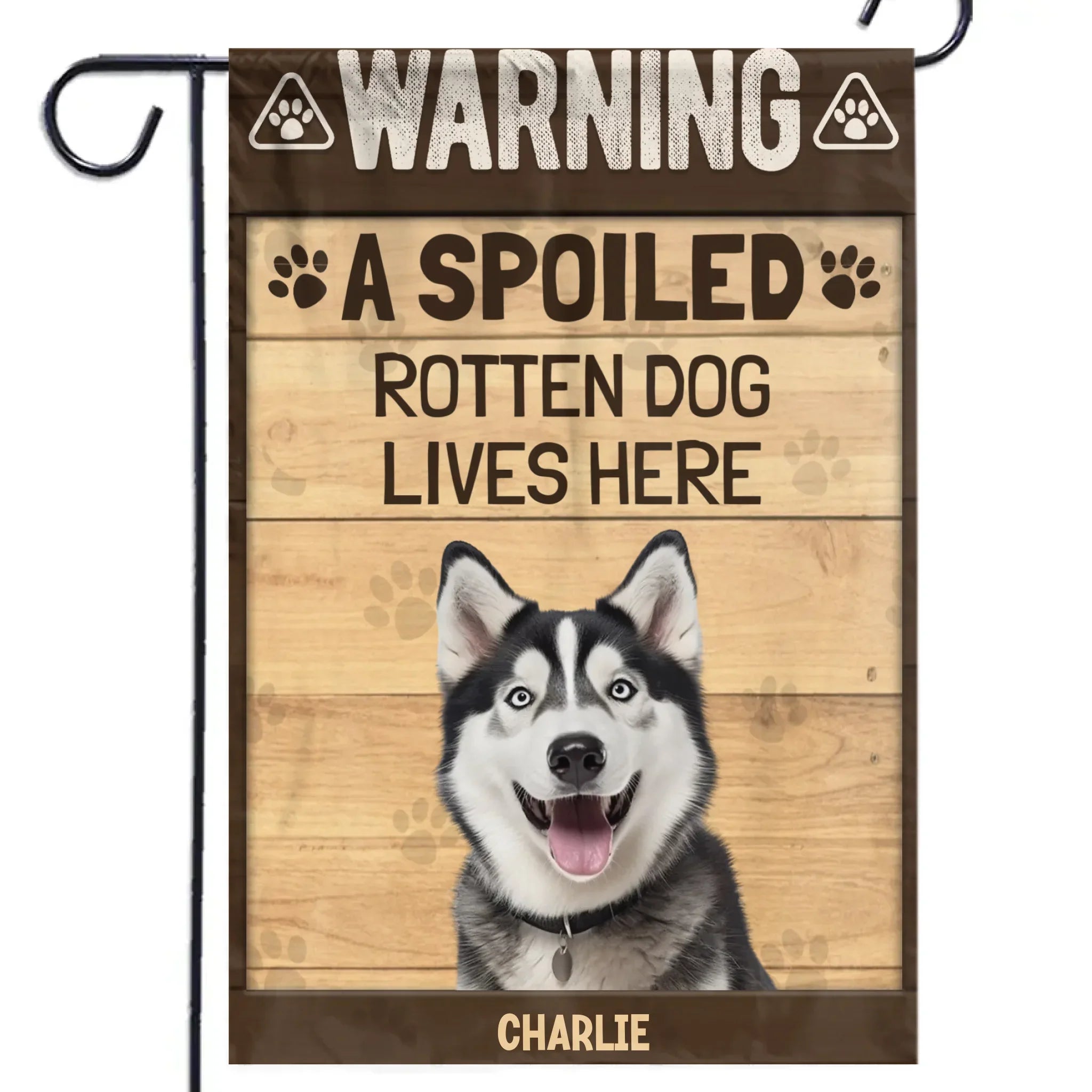 Custom Photo Happiness Is A Wagging Tail - Dog & Cat Personalized Custom Flag - Gift For Pet Owners, Pet Lovers