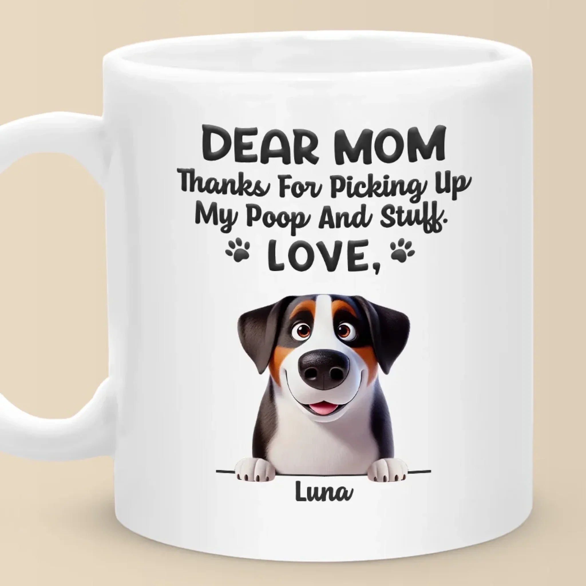 A Special Thanks From Your Fur Baby - Dog Personalized Custom Mug - Gift For Pet Owners, Pet Lovers