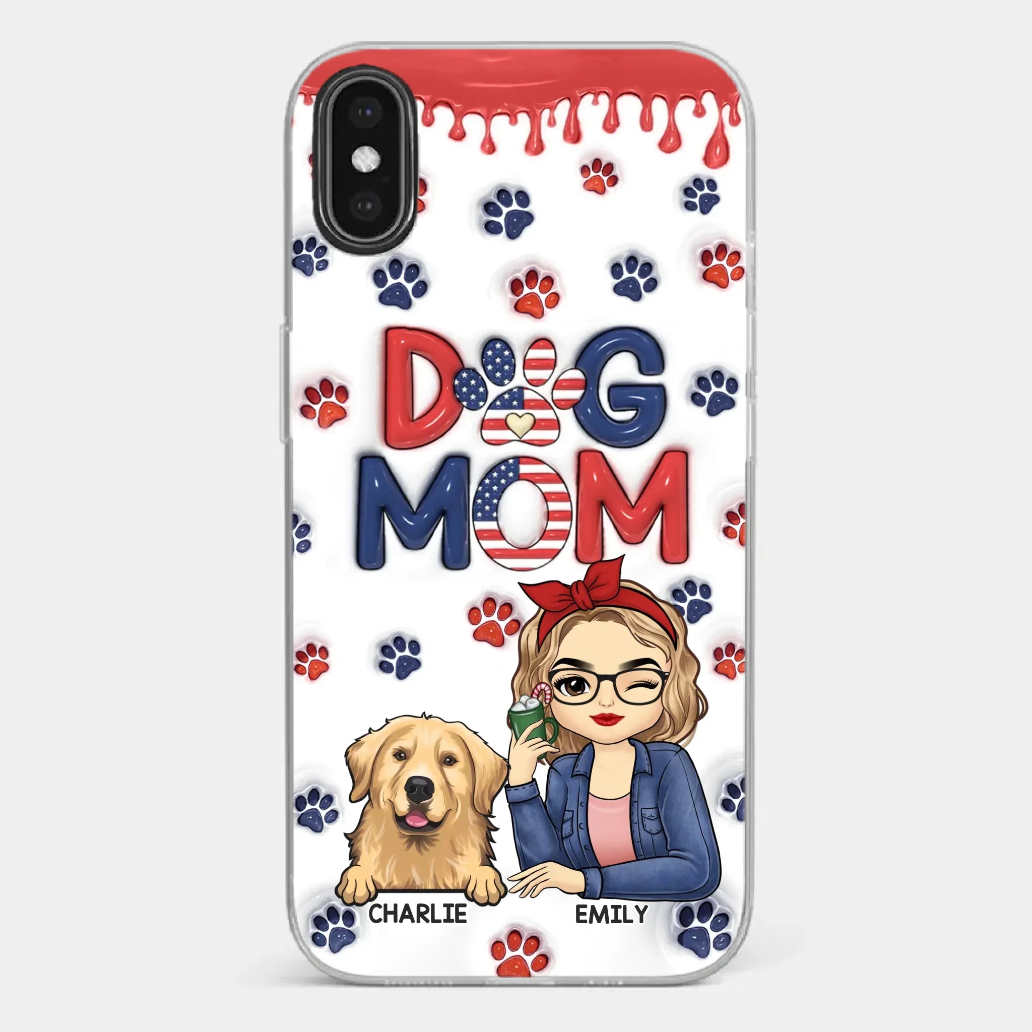 Cuddling With My Furry Happiness - Dog & Cat Personalized Custom 3D Inflated Effect Printed Clear Phone Case - Gift For Pet Owners, Pet Lovers