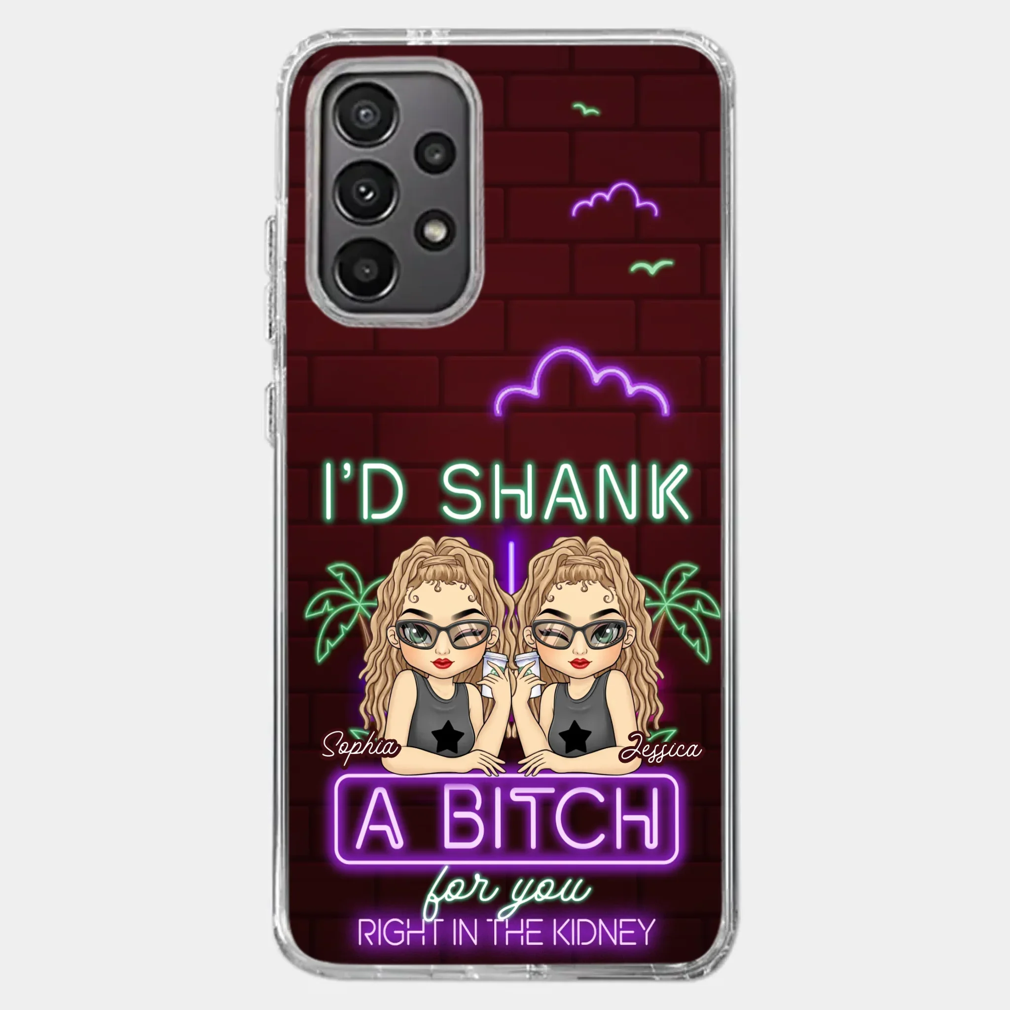 With You, It’s Always Fun - Bestie Personalized Custom Clear Phone Case - Gift For Best Friends, BFF, Sisters