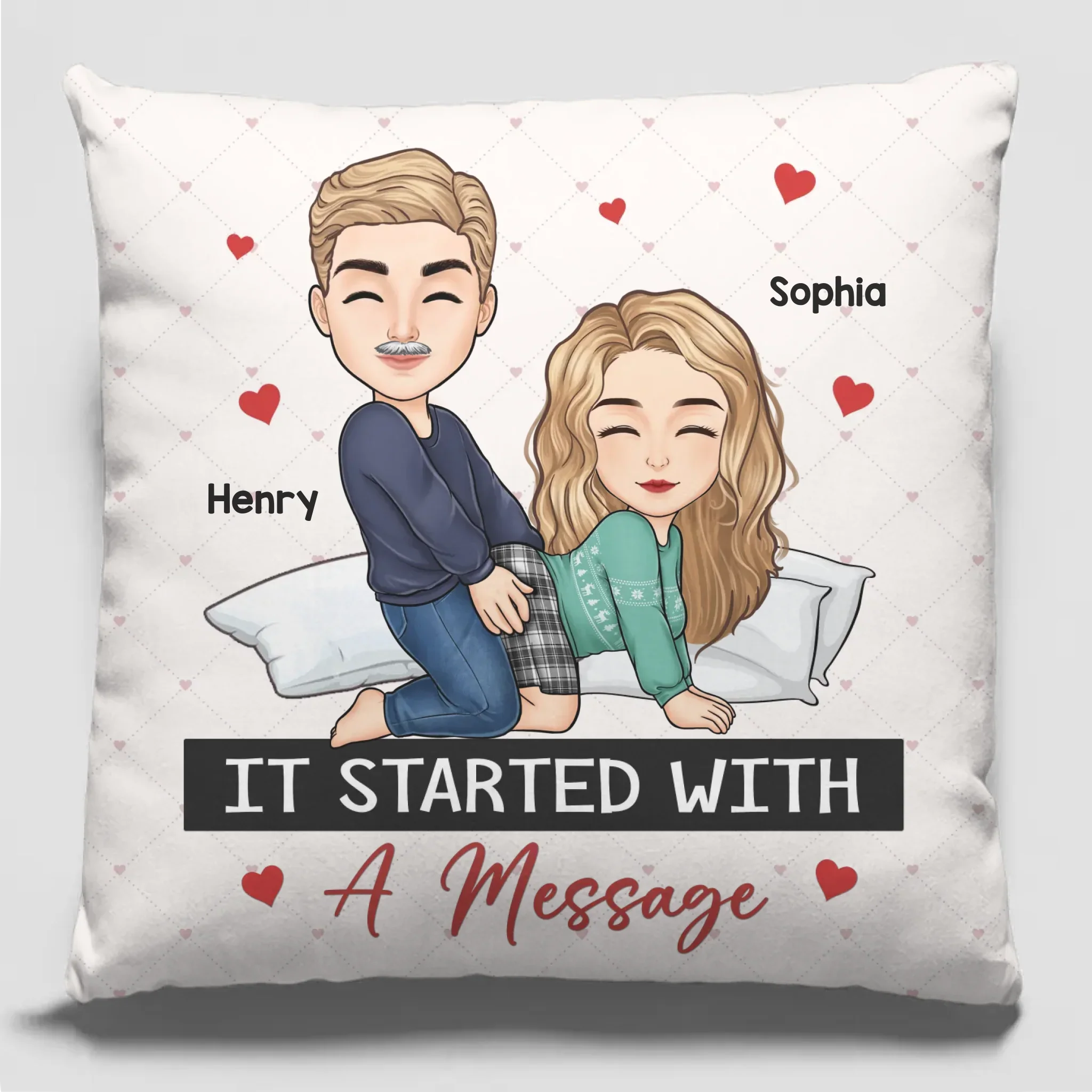 In Your Touch, I Feel Forever - Couple Personalized Custom Pillow - Gift For Husband Wife, Anniversary