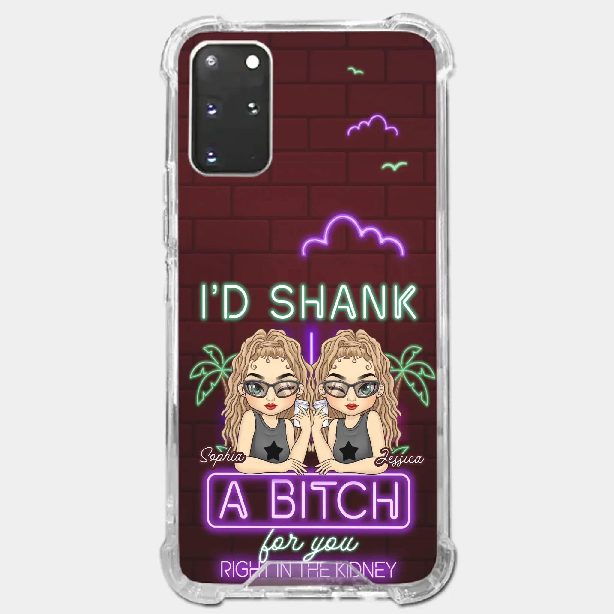 With You, It’s Always Fun - Bestie Personalized Custom Clear Phone Case - Gift For Best Friends, BFF, Sisters