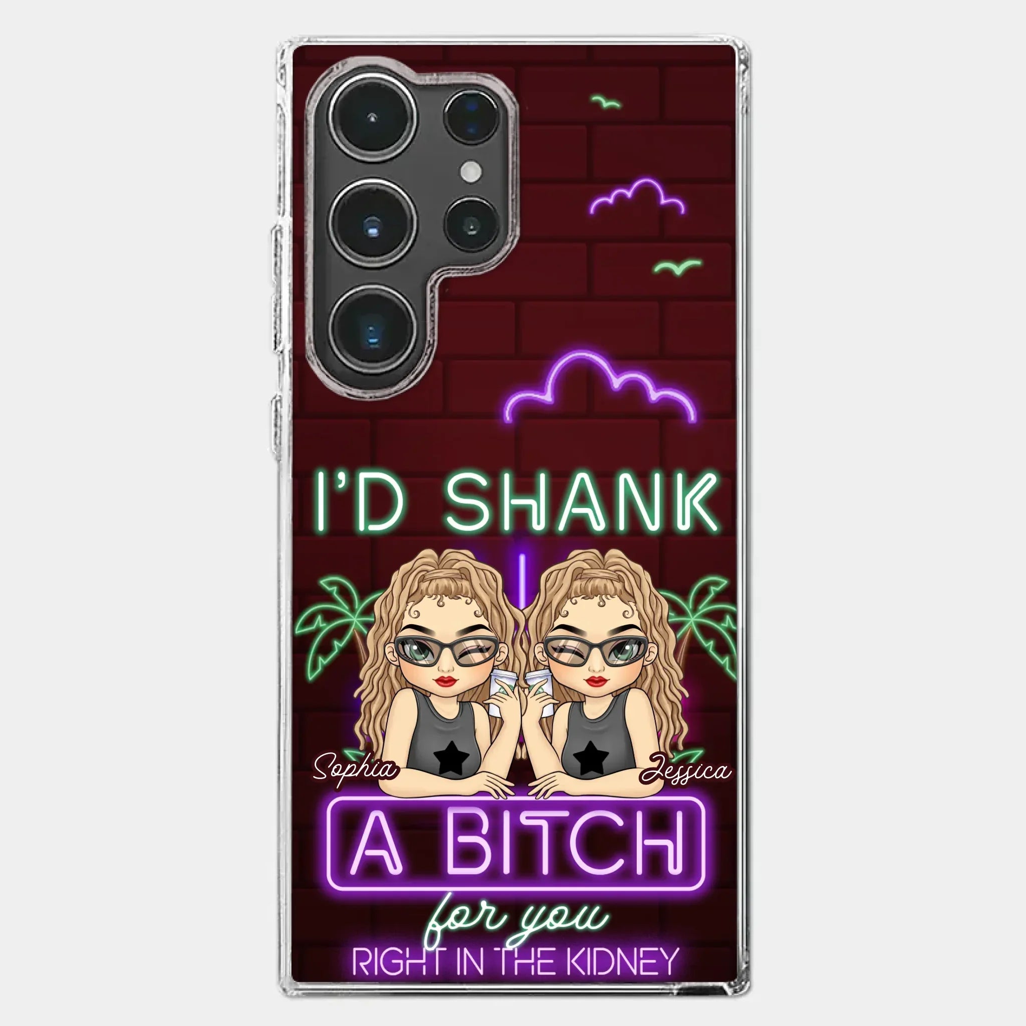 With You, It’s Always Fun - Bestie Personalized Custom Clear Phone Case - Gift For Best Friends, BFF, Sisters