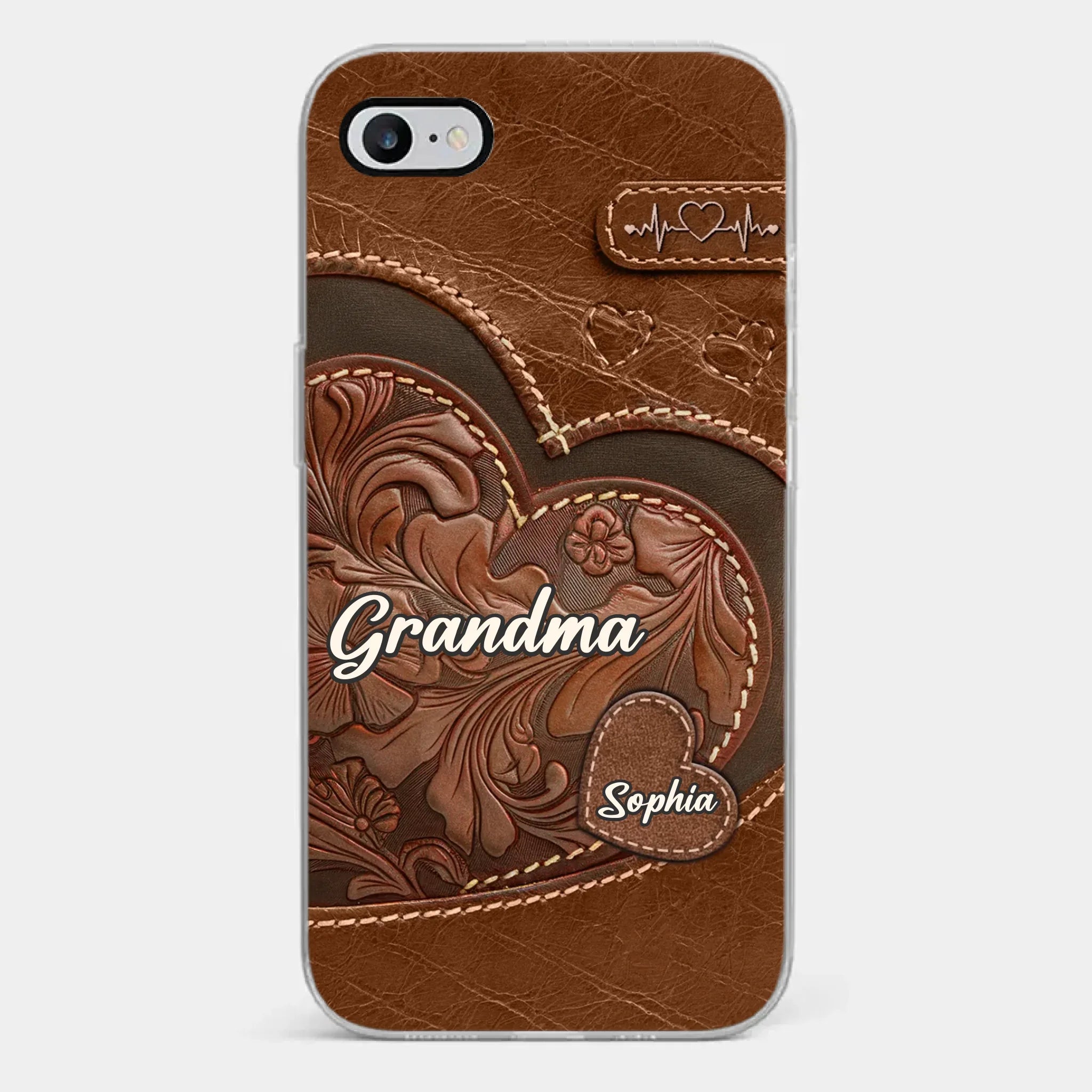 A Sweet Gift That Says You Care - Family Personalized Custom Clear Phone Case - Gift For Mom, Grandma
