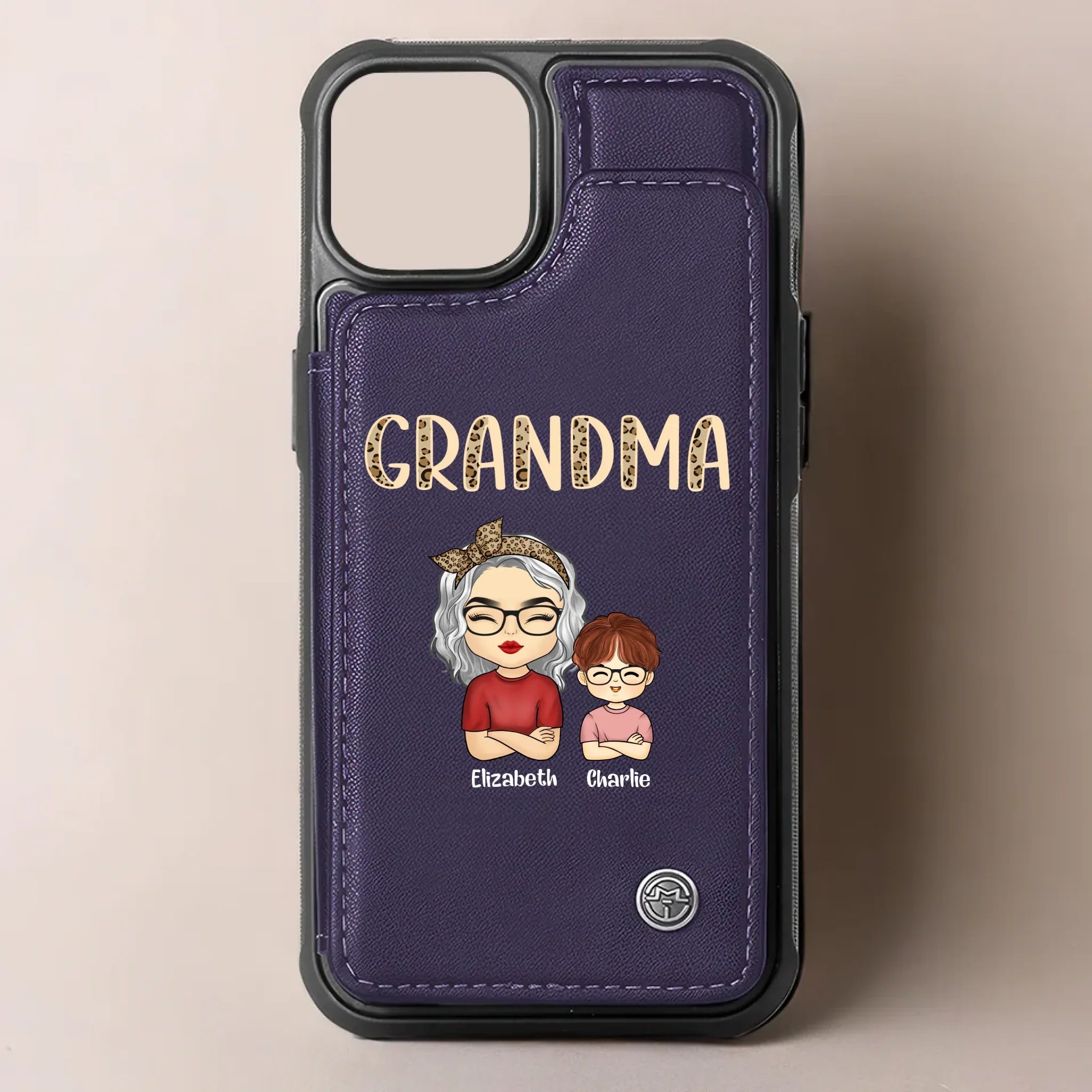 Behind Every Happy Family Is A Mother Who Gives Her All - Family Personalized Custom Leather Flip Wallet Phone Case - Mother's Day Gift For Mom, Grandma