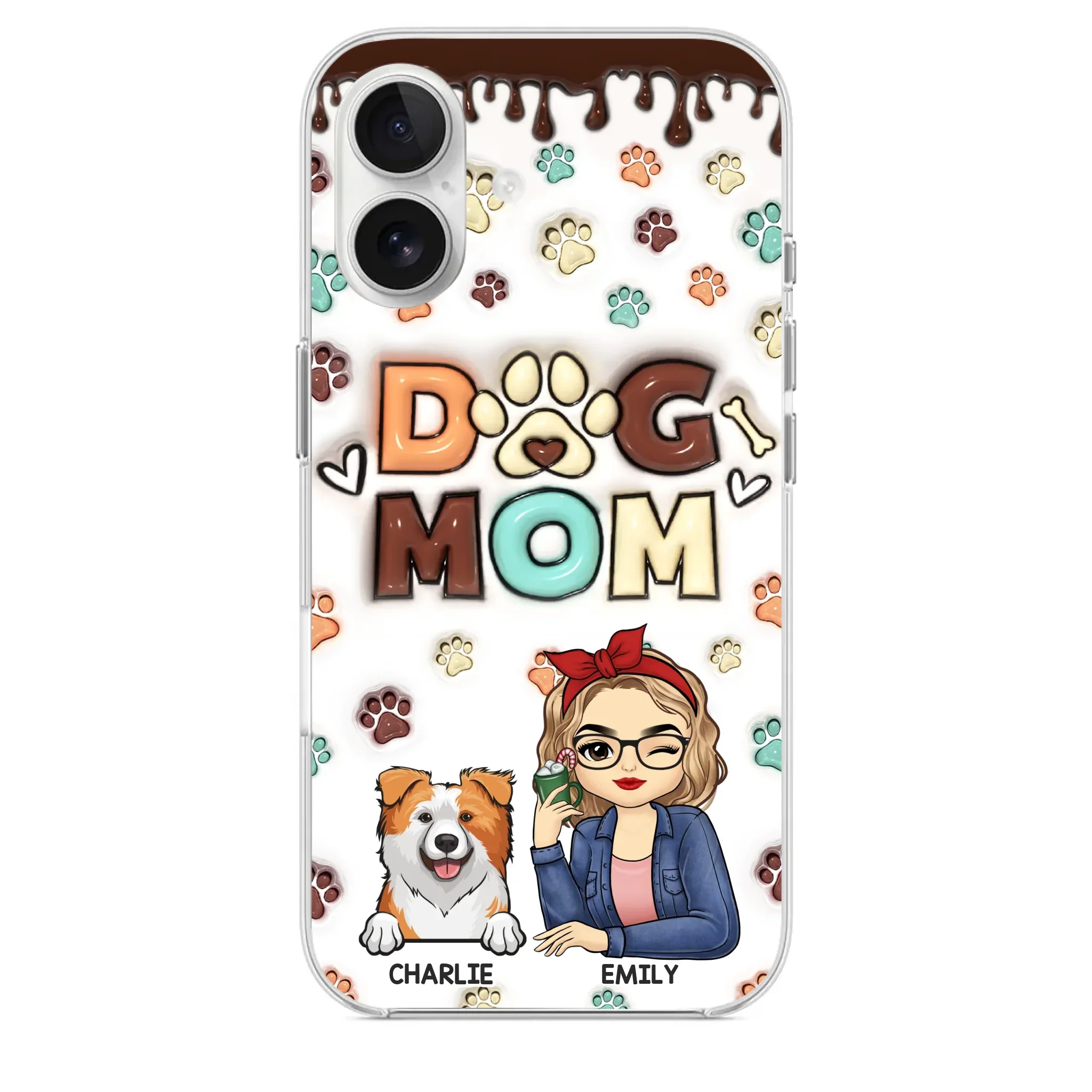 Life Is Better With A Wagging Tail By My Side - Dog & Cat Personalized Custom 3D Inflated Effect Printed Clear Phone Case - Gift For Pet Owners, Pet Lovers