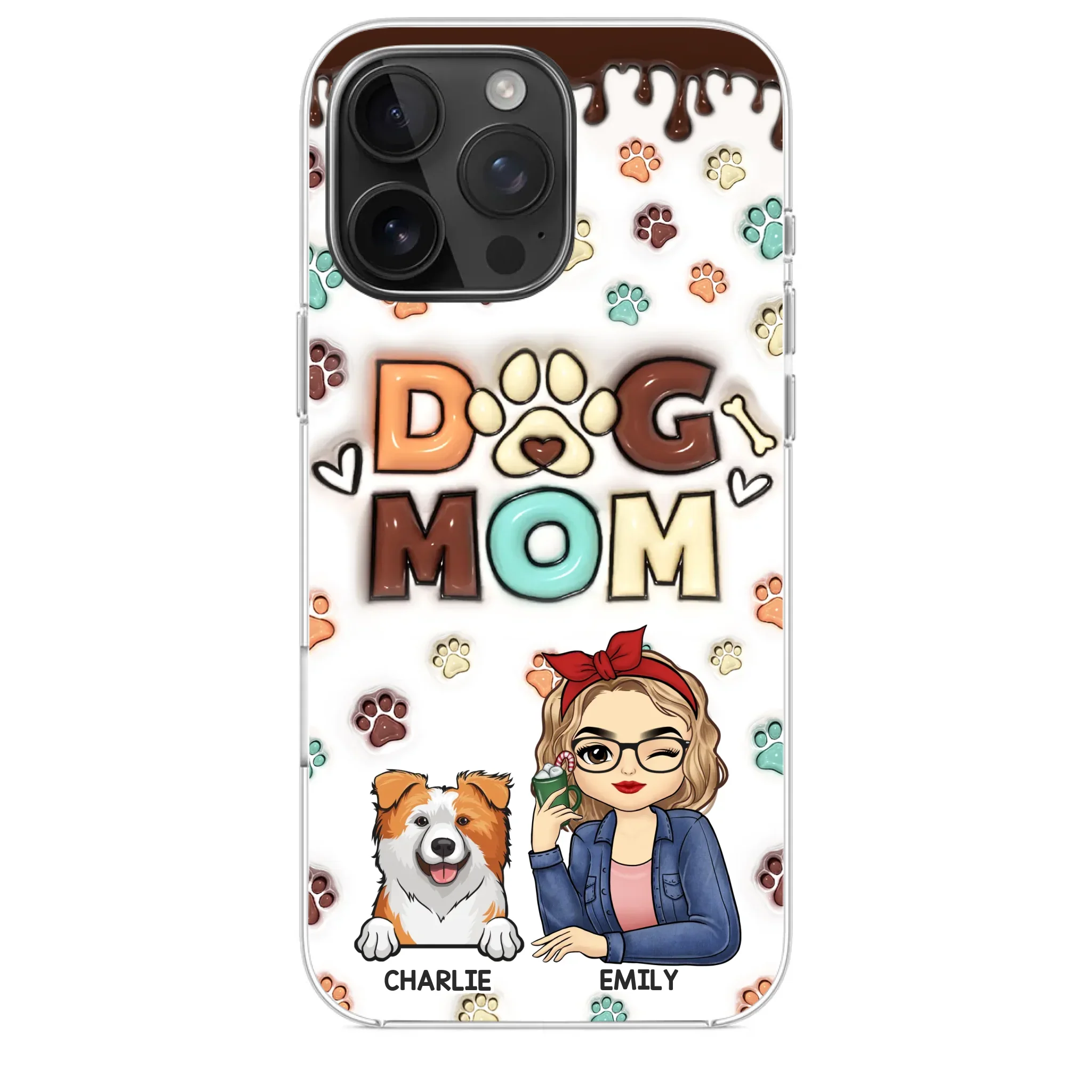 Life Is Better With A Wagging Tail By My Side - Dog & Cat Personalized Custom 3D Inflated Effect Printed Clear Phone Case - Gift For Pet Owners, Pet Lovers
