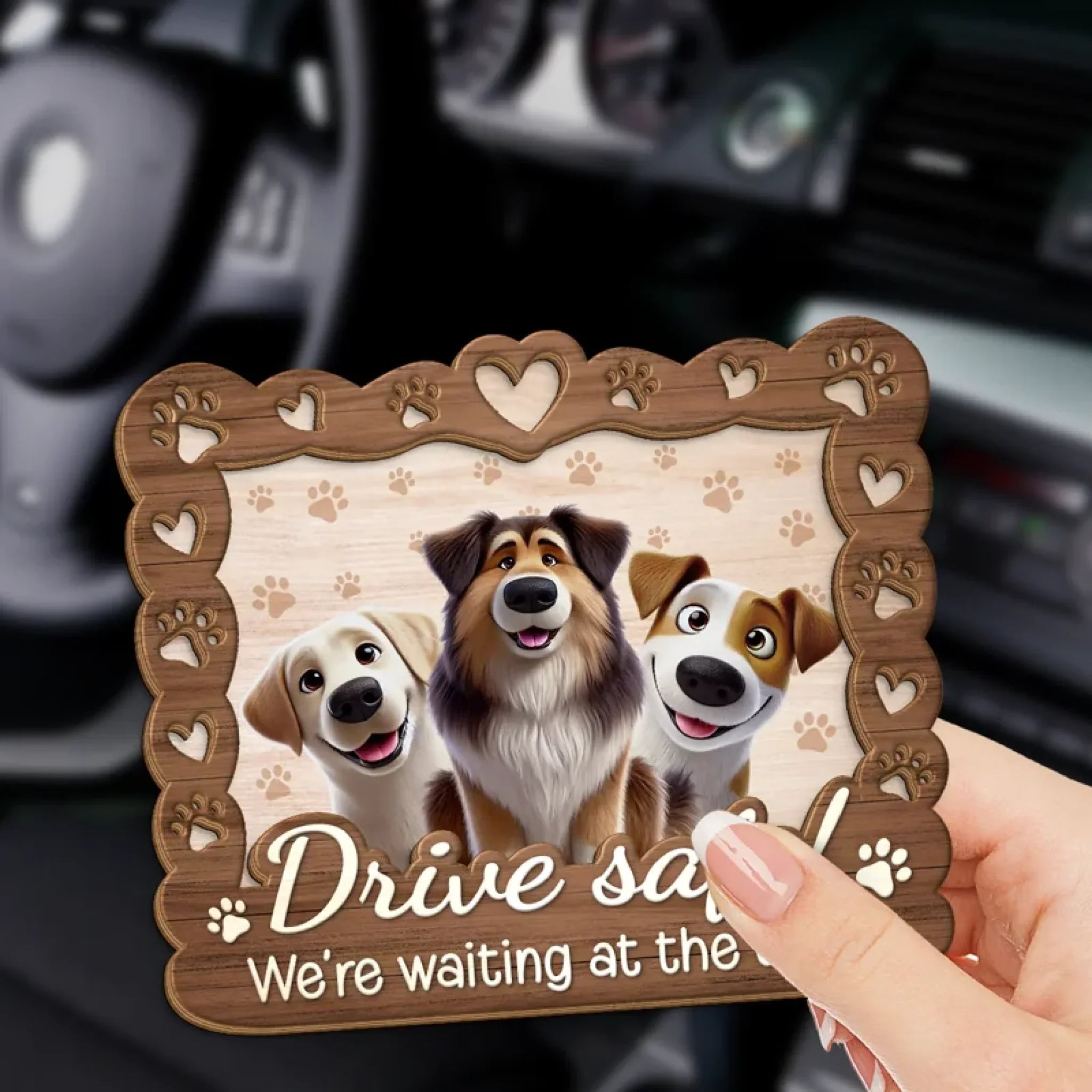 A Pet’s Love Makes Every Day Brighter - Dog & Cat Personalized Custom Car Visor Clip - Gift For Pet Owners, Pet Lovers