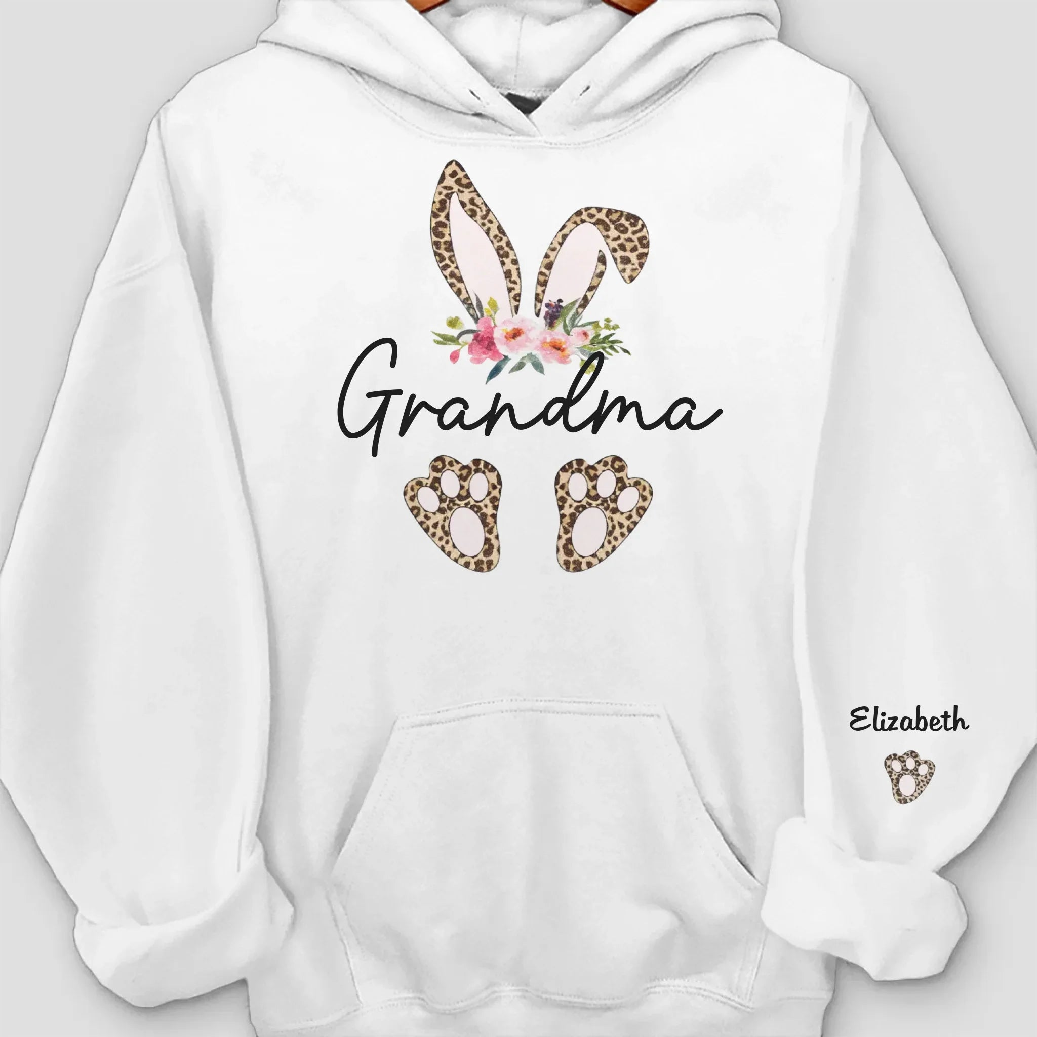 You're My Sweetest Easter Treat - Family Personalized Custom Unisex Sweatshirt, Hoodie With Design On Sleeve - Easter Gift For Mom, Grandma