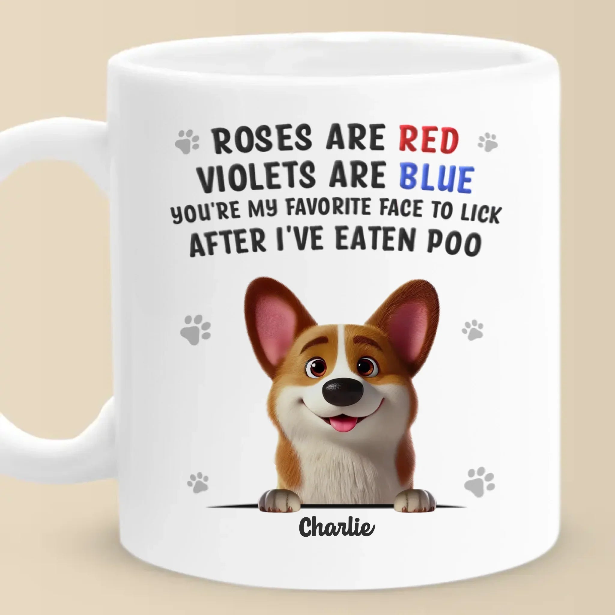 Sloppy Kisses Are My Love Language - Dog Personalized Custom Mug - Gift For Pet Owners, Pet Lovers