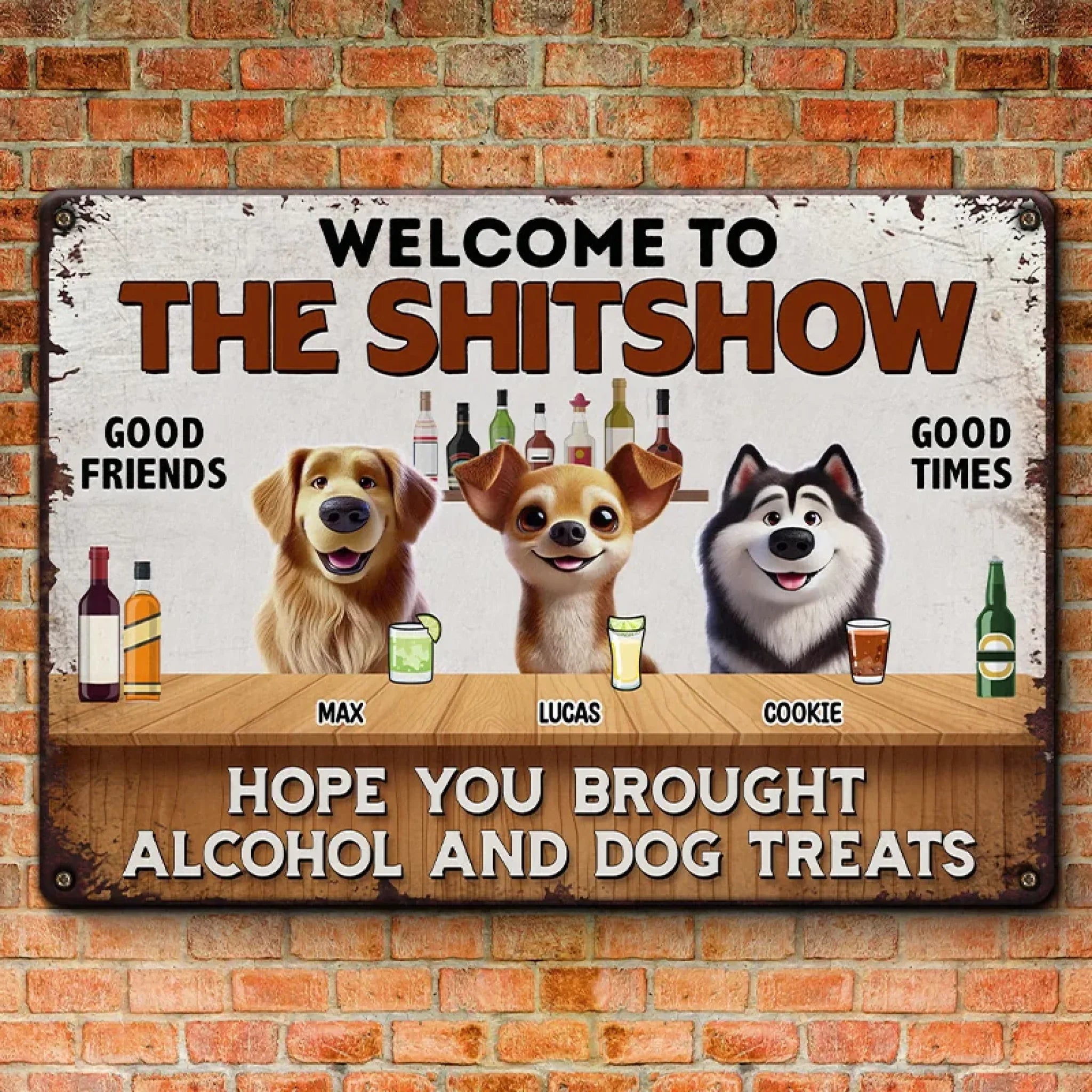 Welcome To My Station - Dog Personalized Custom Home Decor Metal Sign - House Warming Gift For Pet Owners, Pet Lovers