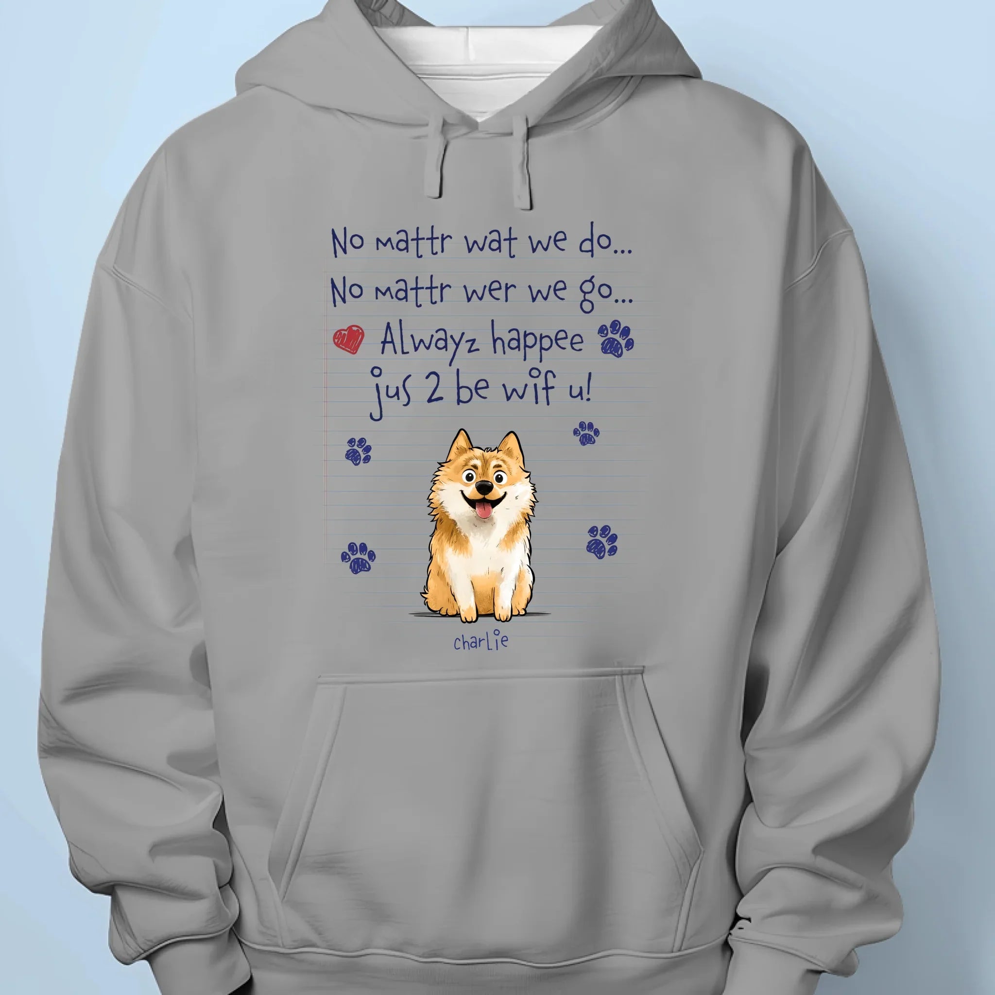 Pawprints On My Heart - Dog Personalized Custom Unisex T-shirt, Premium T-shirt, Hoodie - Gift For Pet Owners, Pet Lovers