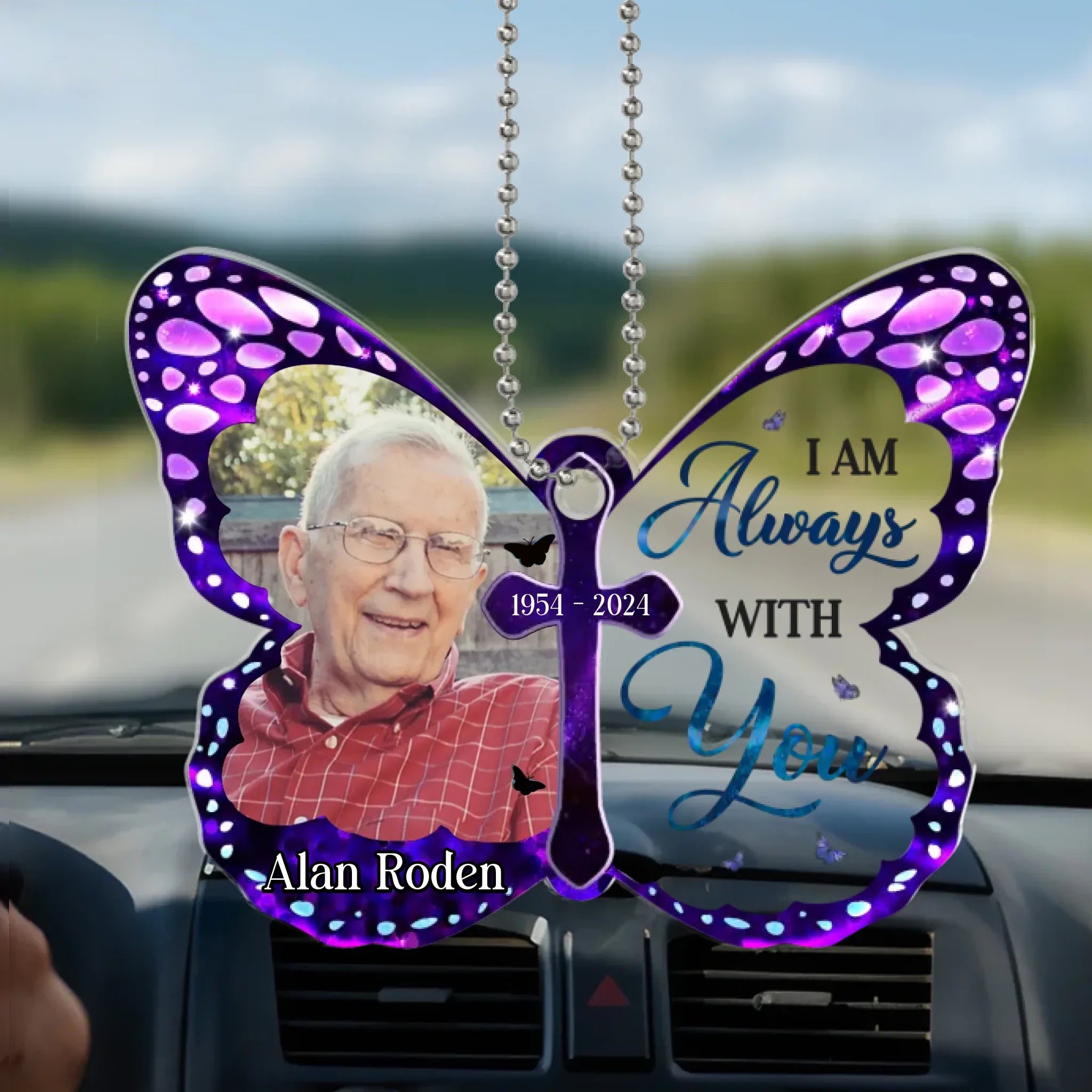 Custom Photo In Memory, We Keep Their Spirit Alive - Memorial Personalized Custom Car Ornament - Acrylic Custom Shaped - Sympathy Gift, Christmas Gift For Family Members