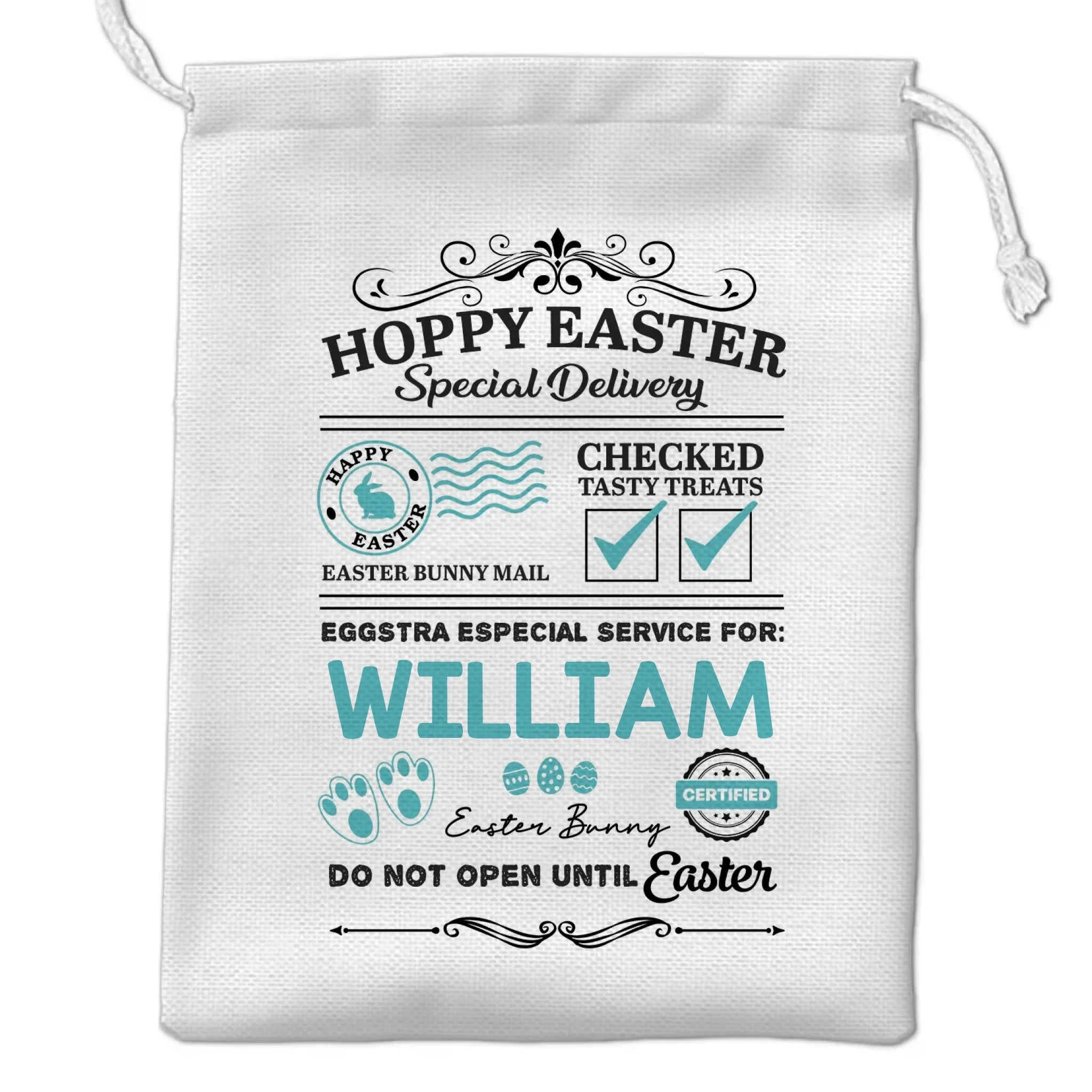 Easter Cheer, Just For You - Family Personalized Custom Favor Bag - Easter Gift For Family Members