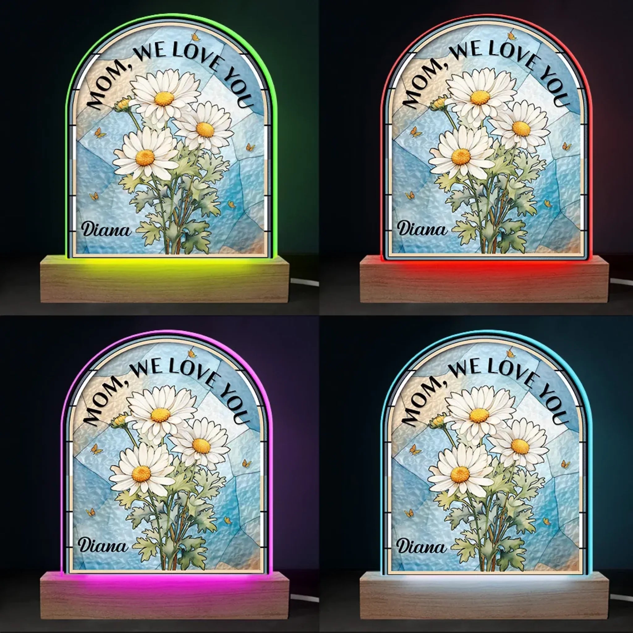 A Mother’s Love Is The Greatest Gift - Family Personalized Custom Shaped 3D LED Light - Mother's Day, Gift For Mom