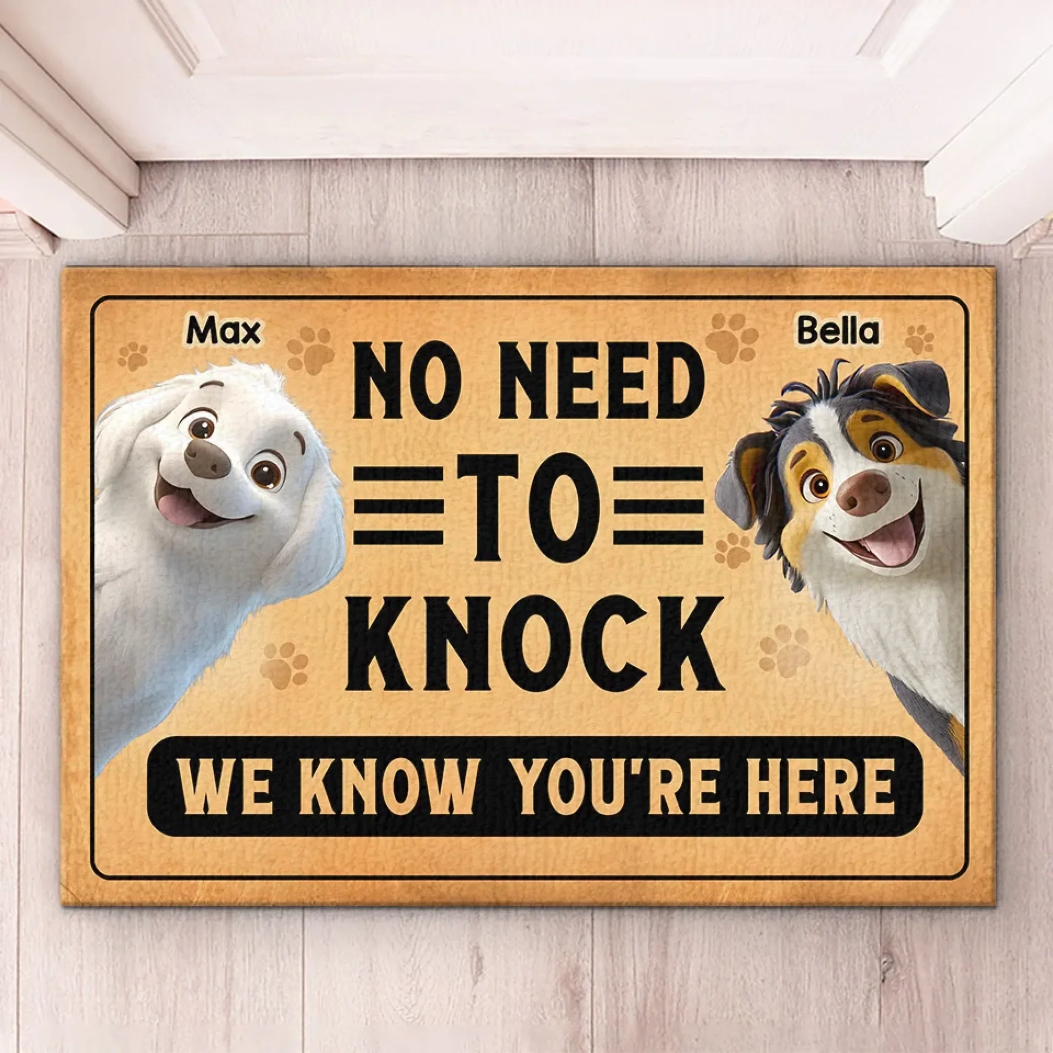 Furry Security System Activated - Dog Personalized Custom Home Decor Decorative Mat - House Warming Gift For Pet Owners, Pet Lovers