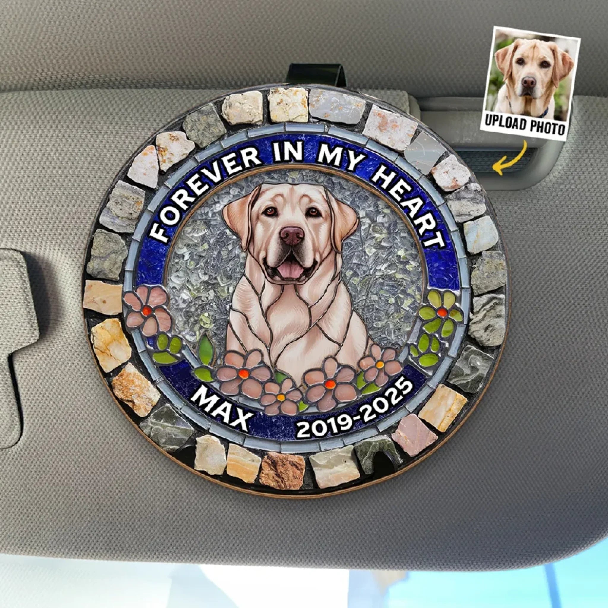 Custom Photo Some Angels Have Fur - Memorial Personalized Custom Car Visor Clip - Sympathy Gift For Pet Owners, Pet Lovers