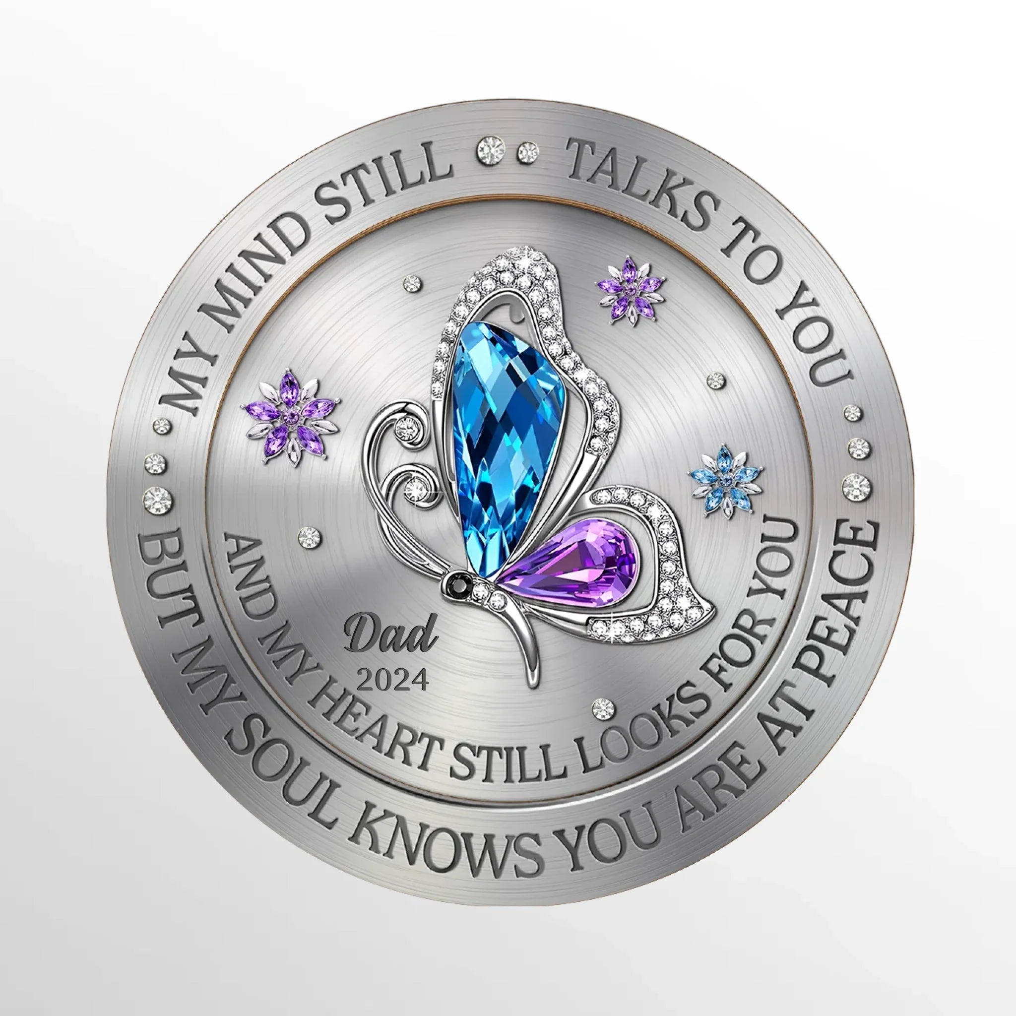 Some Part Of Me Will Always Search For You - Memorial Personalized Custom Car Visor Clip - Sympathy Gift For Family Members