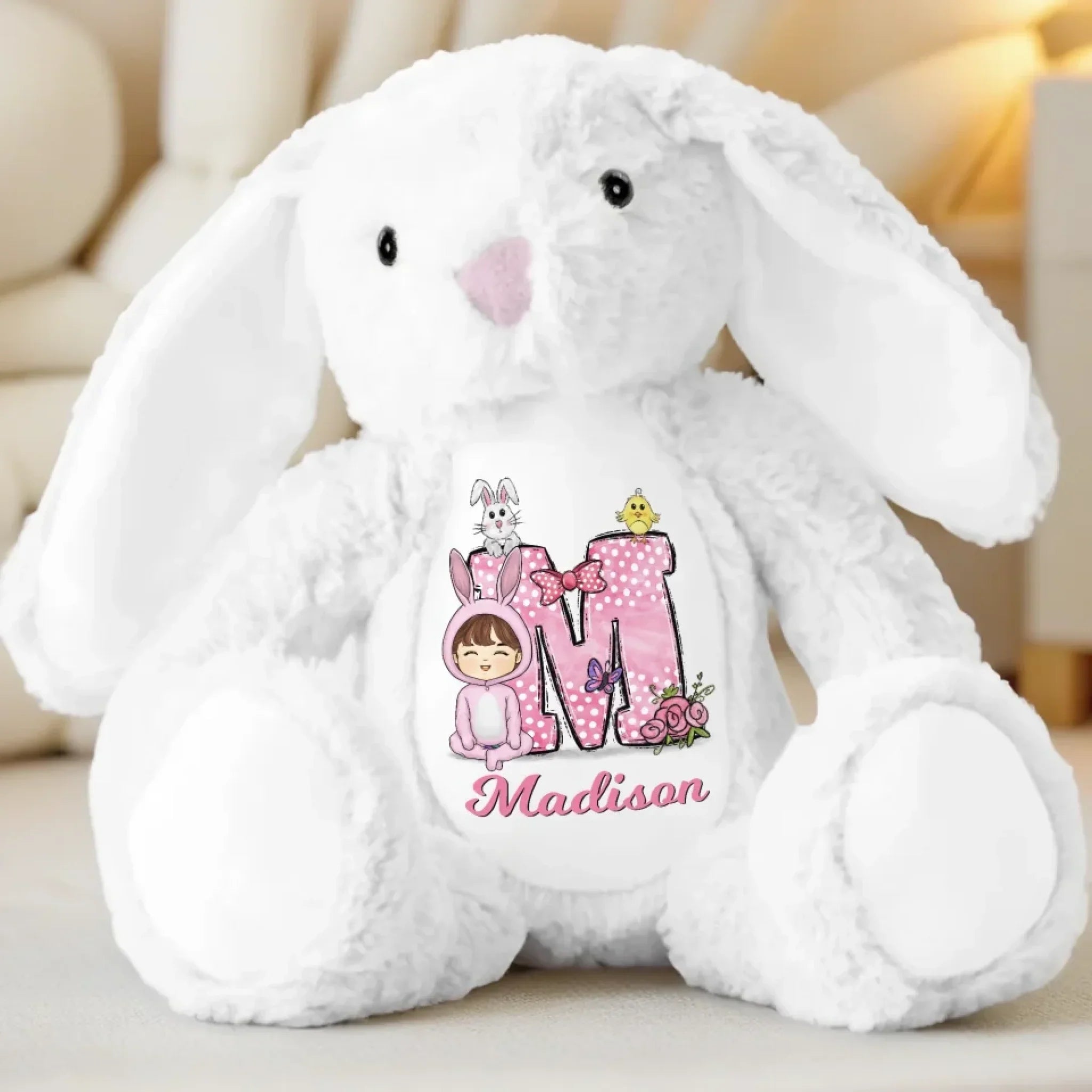 Every Bunny Needs Somebunny - Family Personalized Custom Easter Bunny Plush - Easter Gift For Family Members