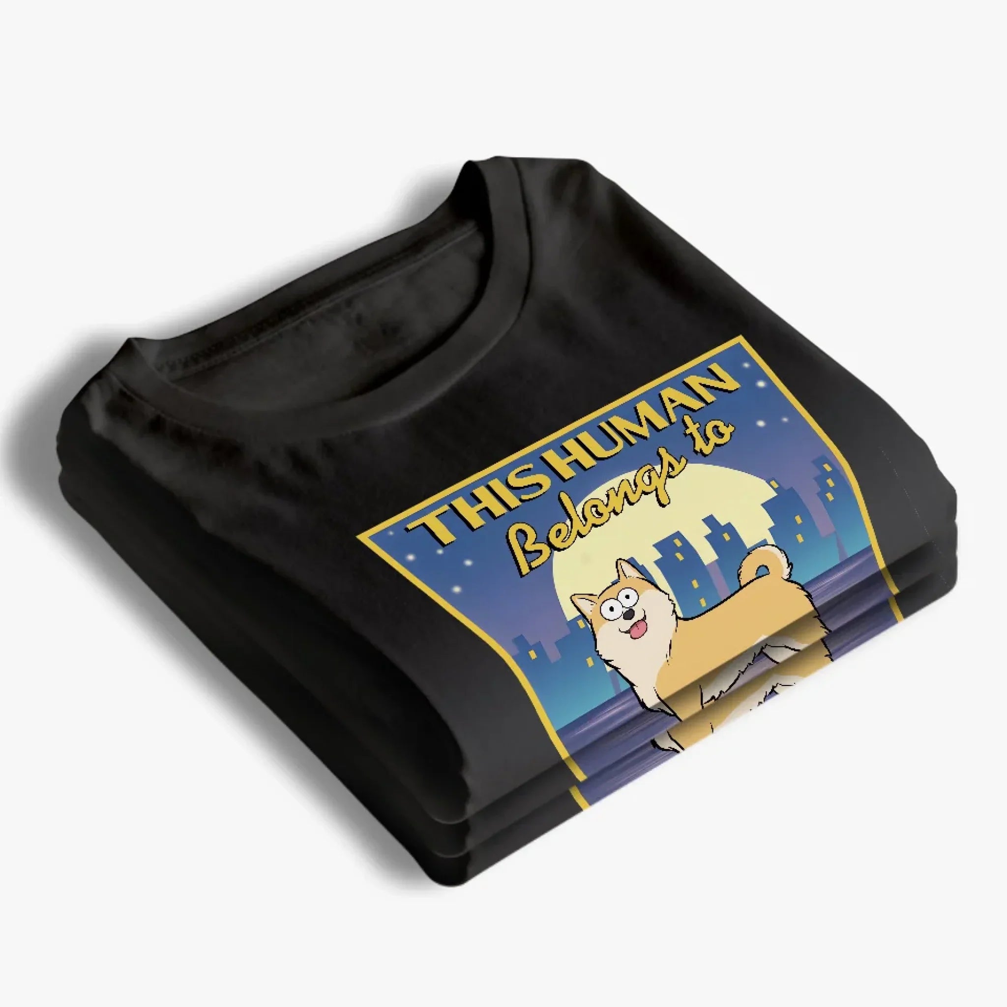 I Own This Human And I Demand Belly Rubs - Dog Personalized Custom Unisex T-shirt, Premium T-shirt, Hoodie - Gift For Pet Owners, Pet Lovers
