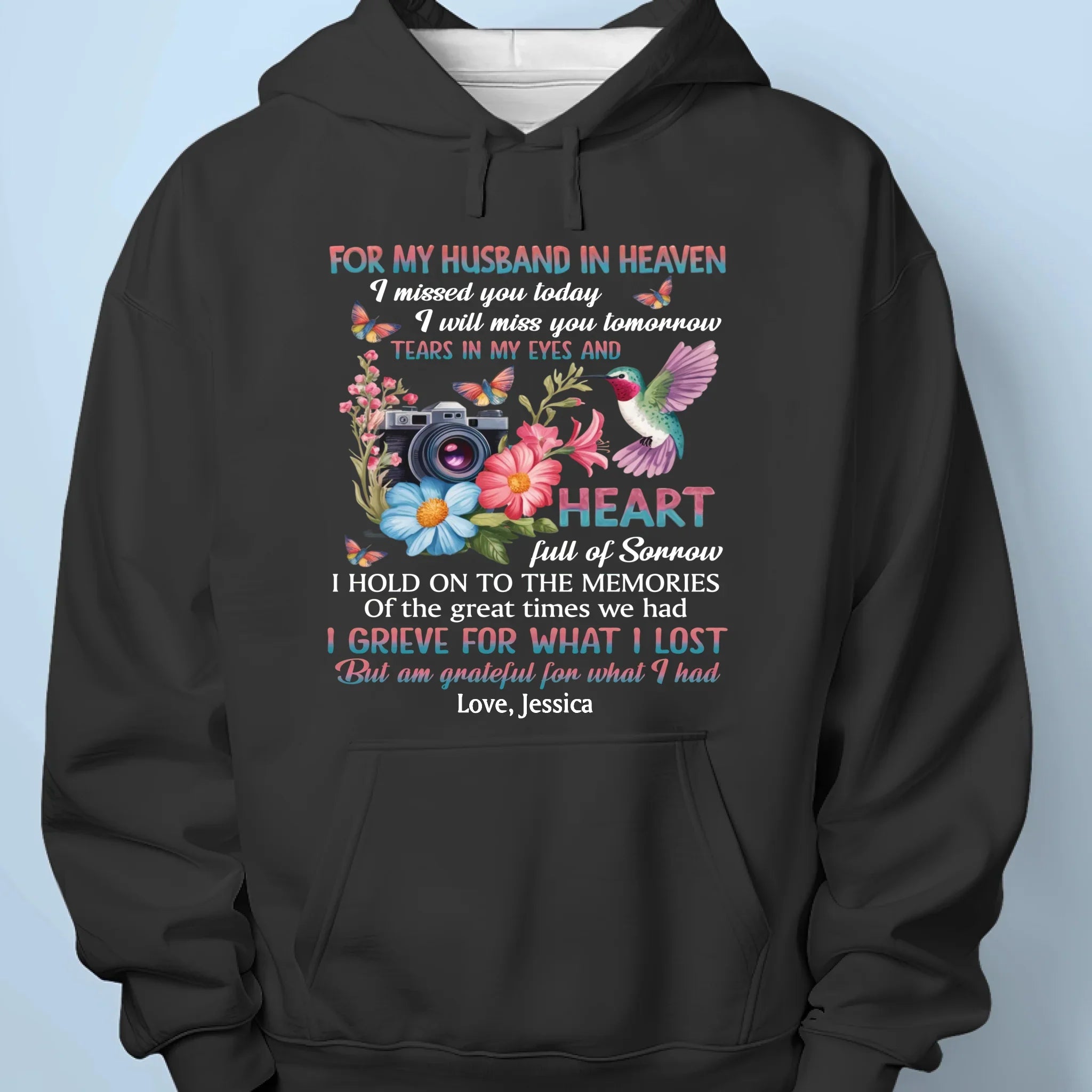 Each Tear Holds A Memory Of You - Memorial Personalized Custom Unisex T-shirt, Premium T-shirt, Hoodie - Sympathy Gift For Family Members
