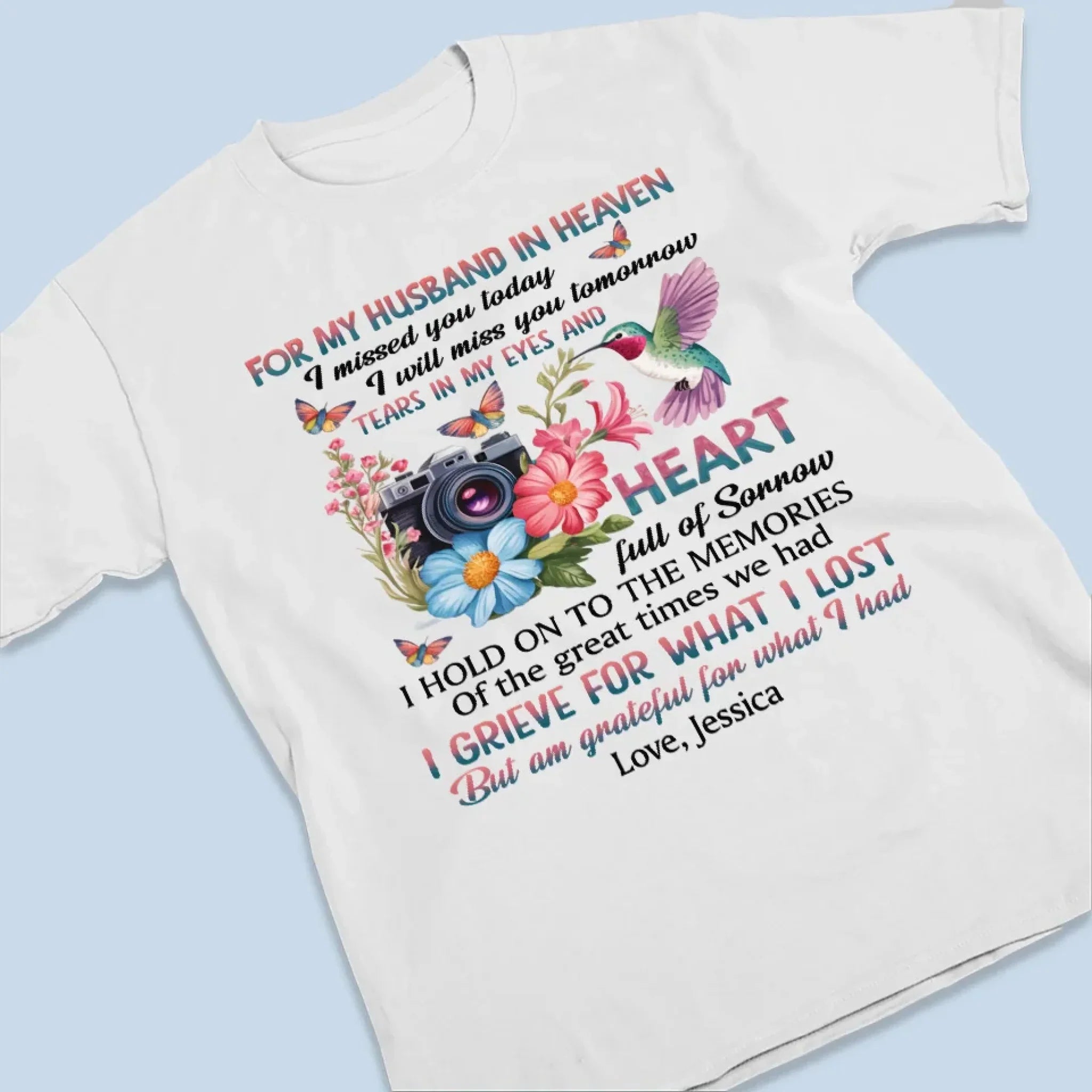 Missing You Every Day, Loving You Always - Memorial Personalized Custom Unisex T-shirt, Premium T-shirt, Hoodie - Sympathy Gift For Family Members