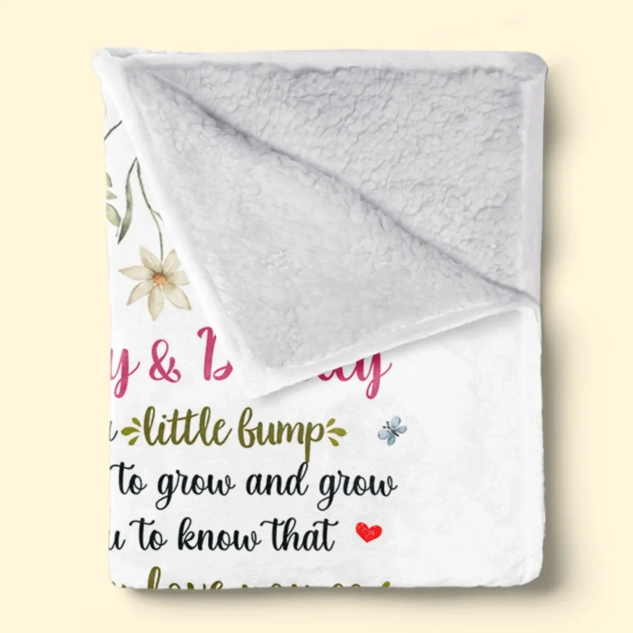 Love From Your Baby Bump - Family Personalized Custom Blanket - Mother's Day, Baby Shower Gift, Gift For First Mom