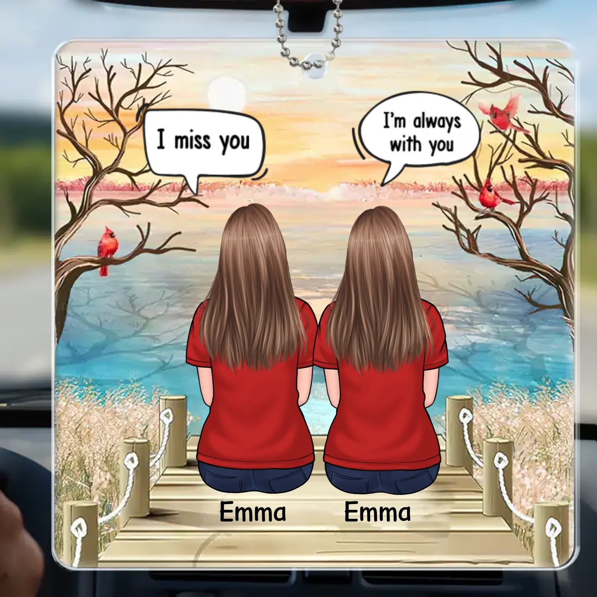 You Are My Today And All Of My Tomorrows - Memorial Personalized Custom Car Ornament - Acrylic Custom Shaped - Sympathy Gift For Family Members