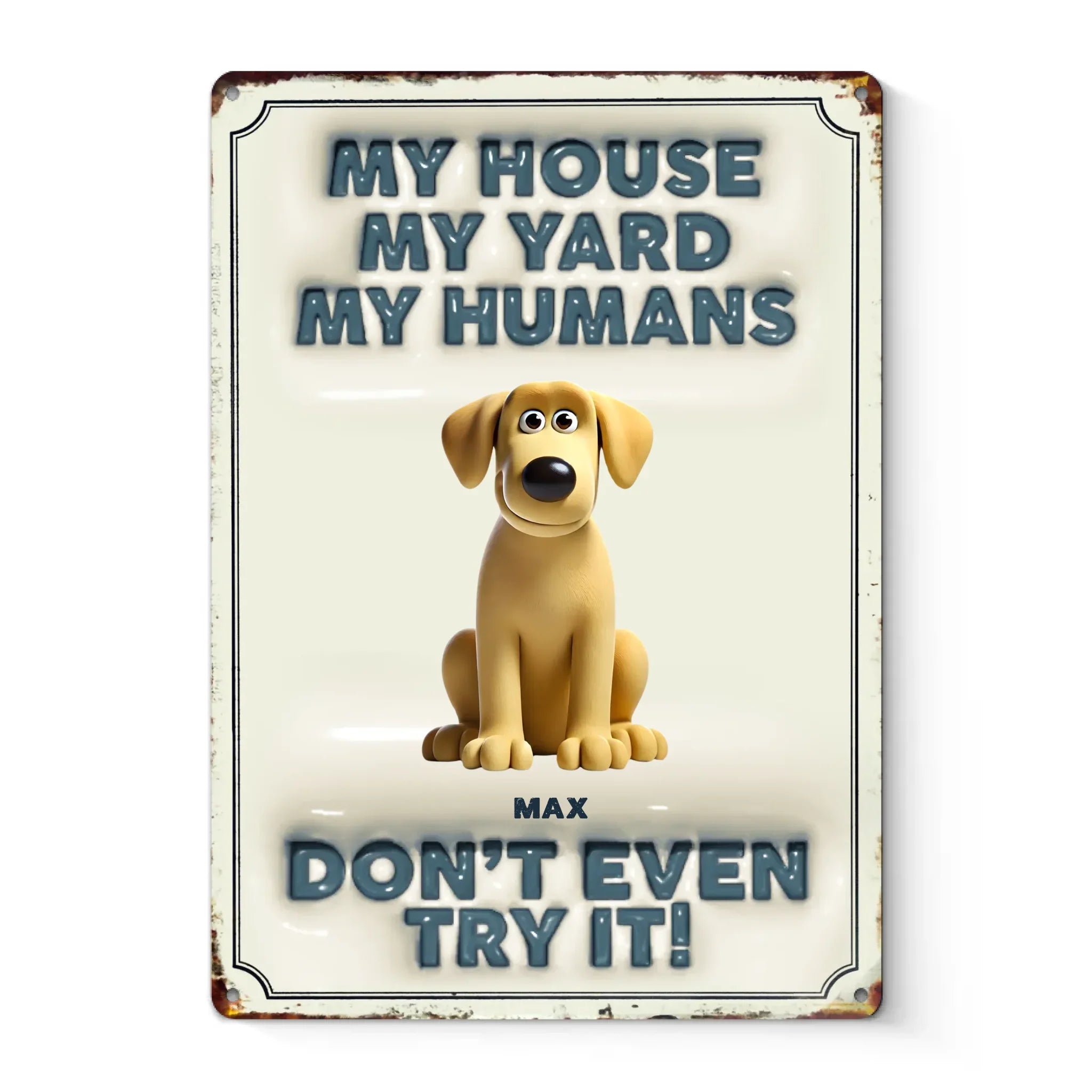 Furry Guardians On Duty - Dog Personalized Custom Home Decor Metal Sign - House Warming Gift For Pet Owners, Pet Lovers