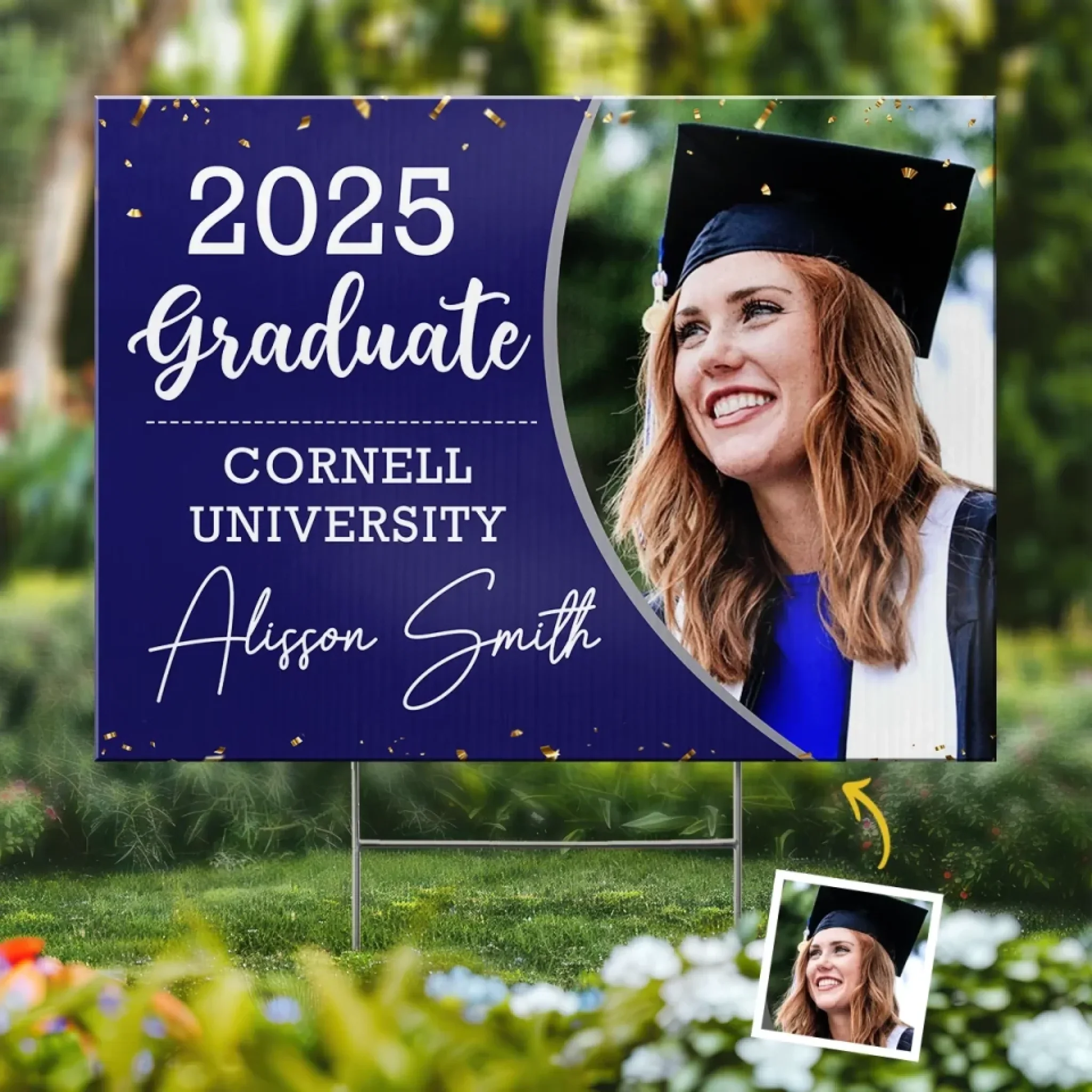 Custom Photo Graduation Is A New Chapter - Family Personalized Custom Yard Sign - Graduation Gift For Family Members, Siblings, Brothers, Sisters