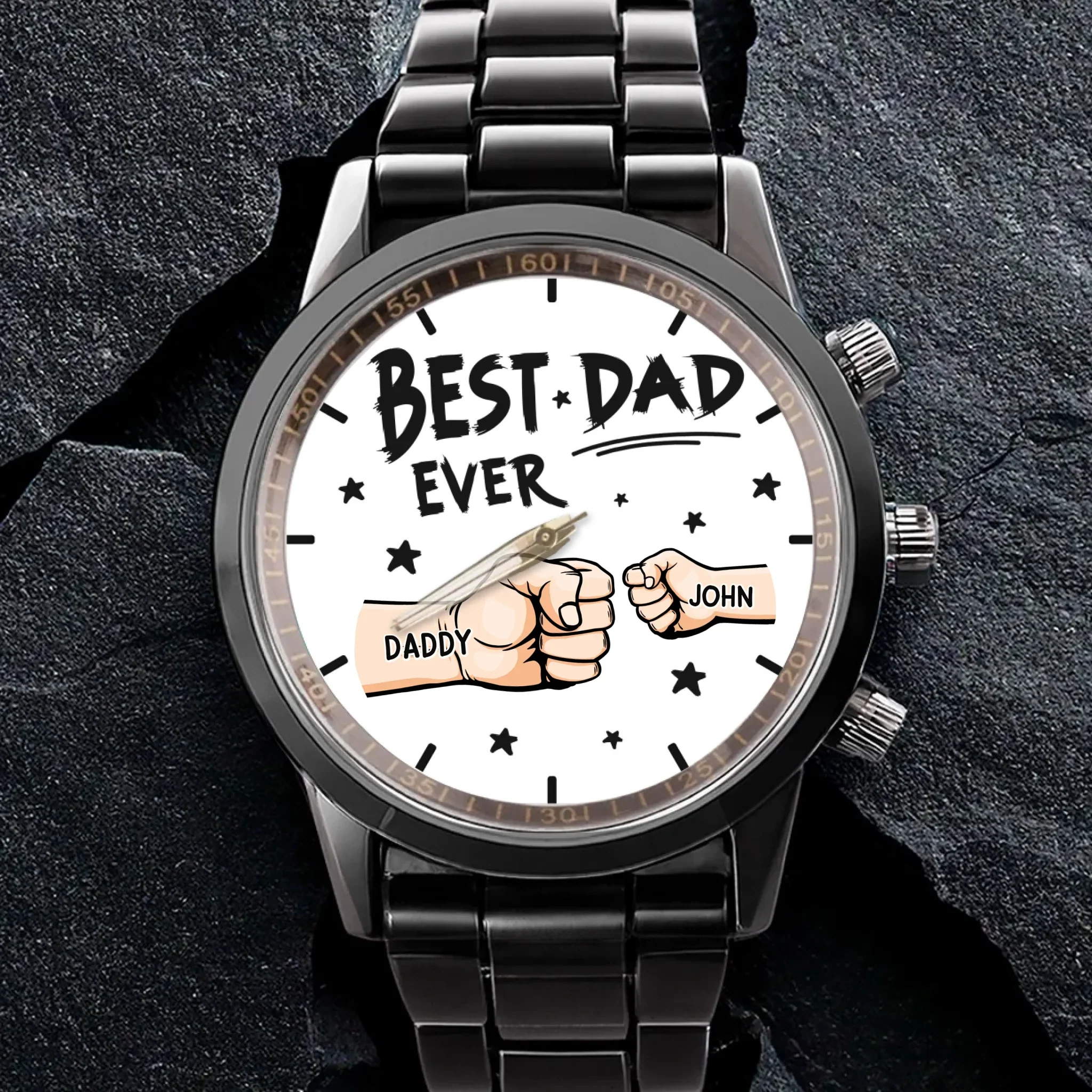 Greatest Dad, Unmatched Love - Family Personalized Custom Men's Watch - Father's Day, Gift For Dad, Grandpa