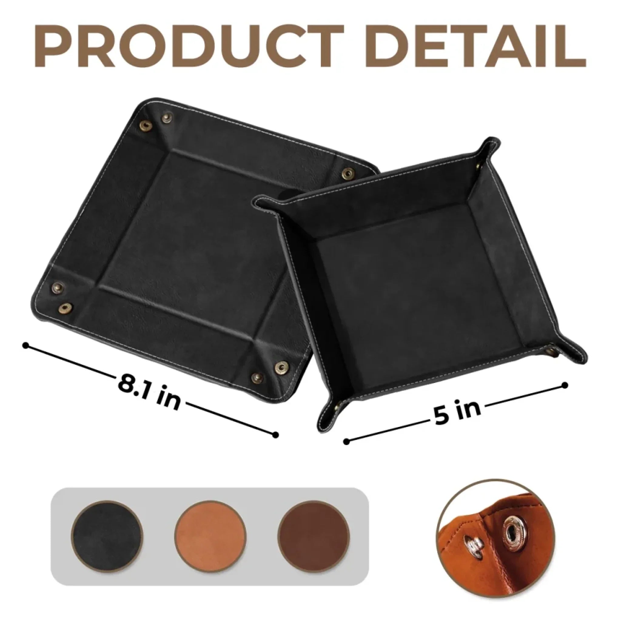 Dad’s Pocket Drop Zone - Family Personalized Custom Leather Valet Tray - Father's Day, Gift For Dad, Grandpa