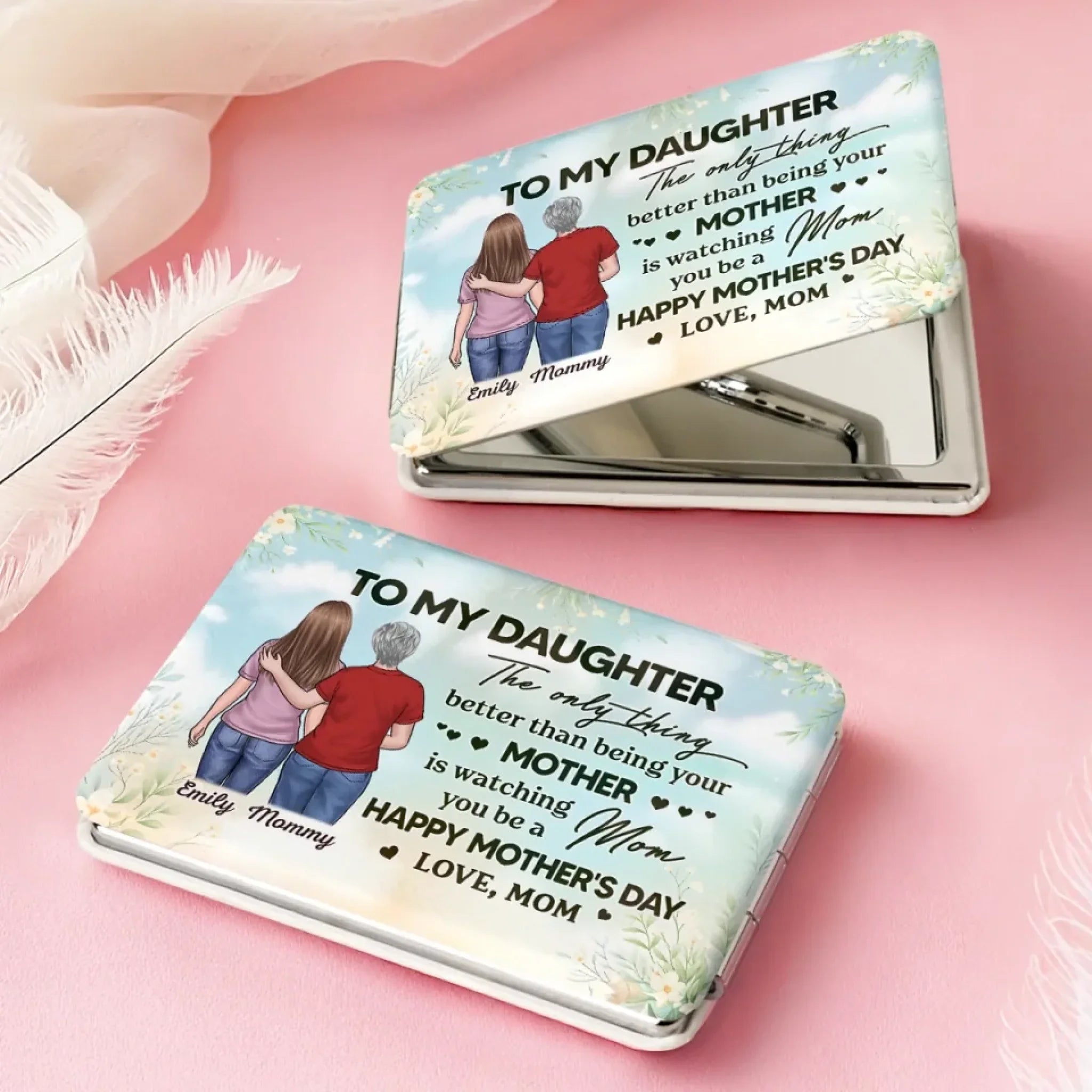 The Only Thing Better Than Being Your Mother Is Watching You Be A Mom - Family Personalized Custom Full-print Purse Mirror - Mother's Day, Gift For Daughter