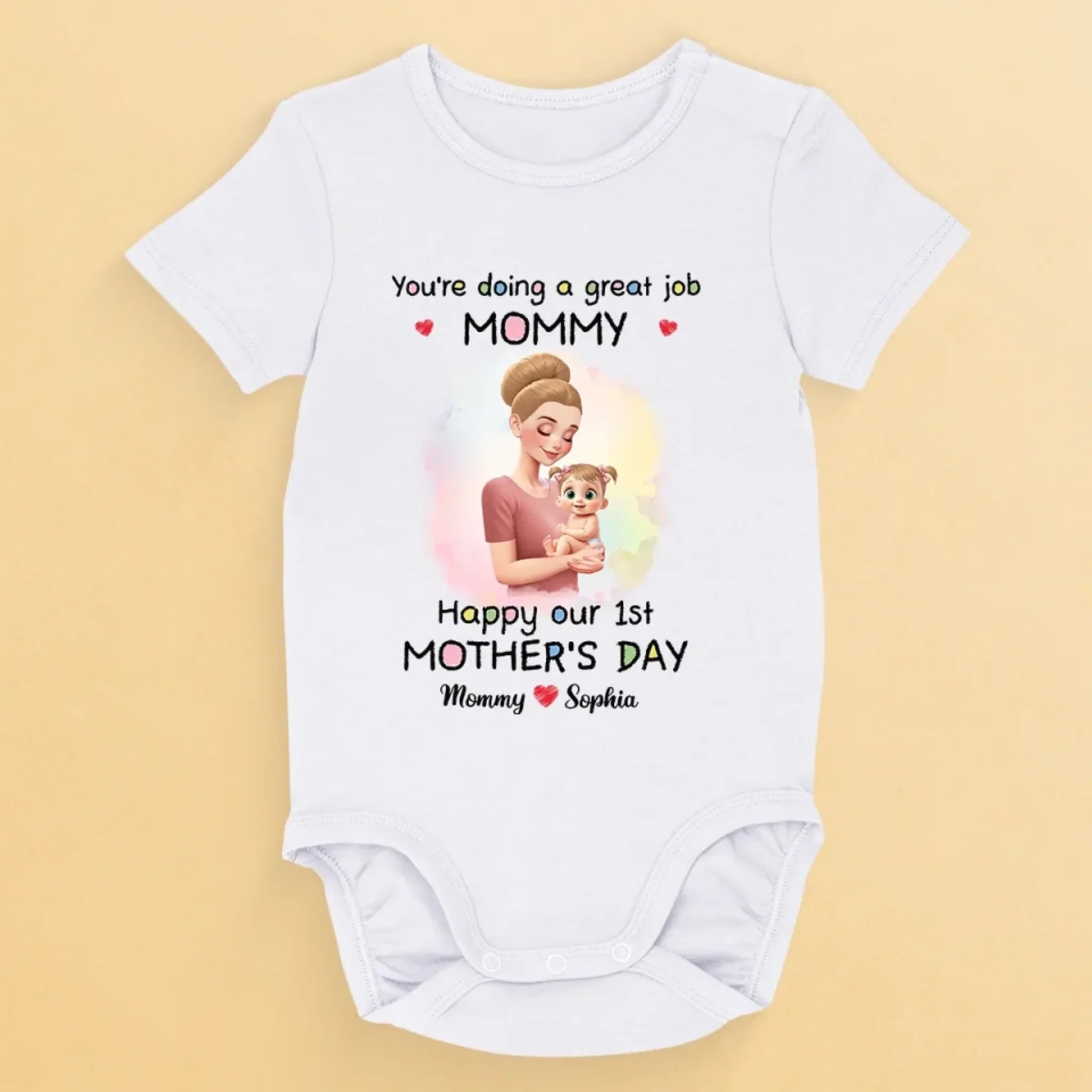 You're My Hero, Mommy - Family Personalized Custom Baby Onesie - Mother's Day, Baby Shower Gift, Gift For First Mom