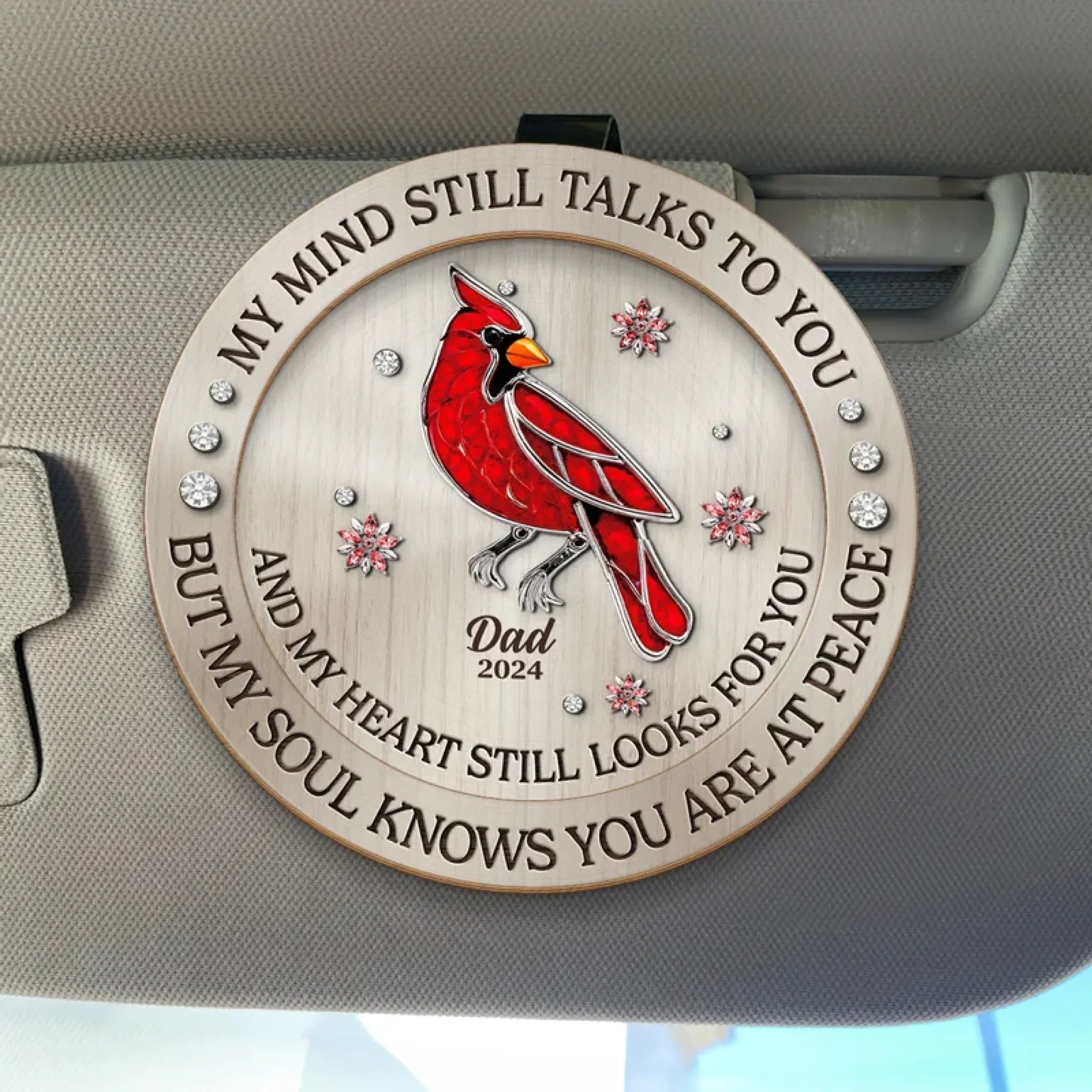 In Loving Remembrance - New Arrival, Memorial Personalized Custom Car Visor Clip - Sympathy Gift For Family Members AMZ