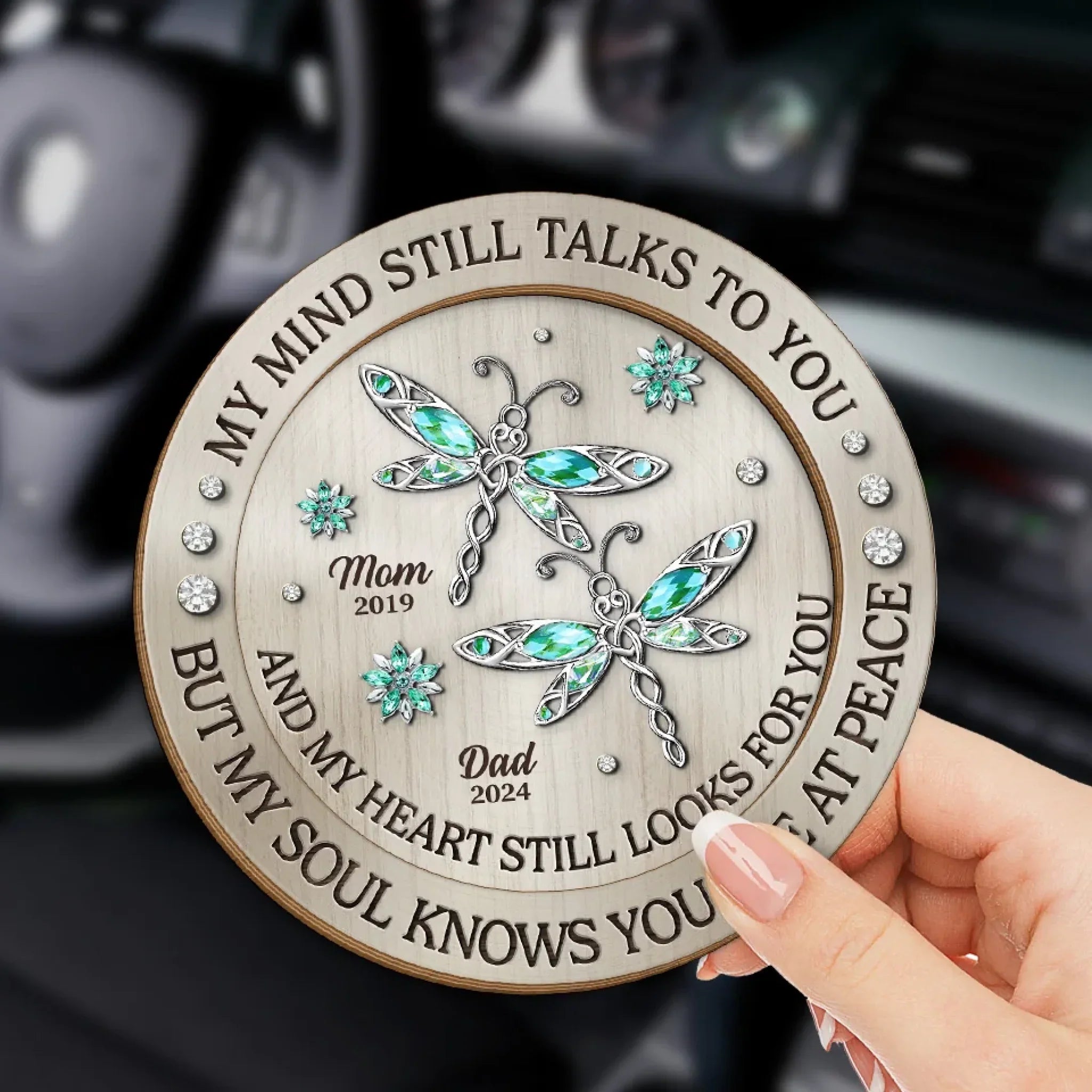 In Loving Remembrance - New Arrival, Memorial Personalized Custom Car Visor Clip - Sympathy Gift For Family Members AMZ