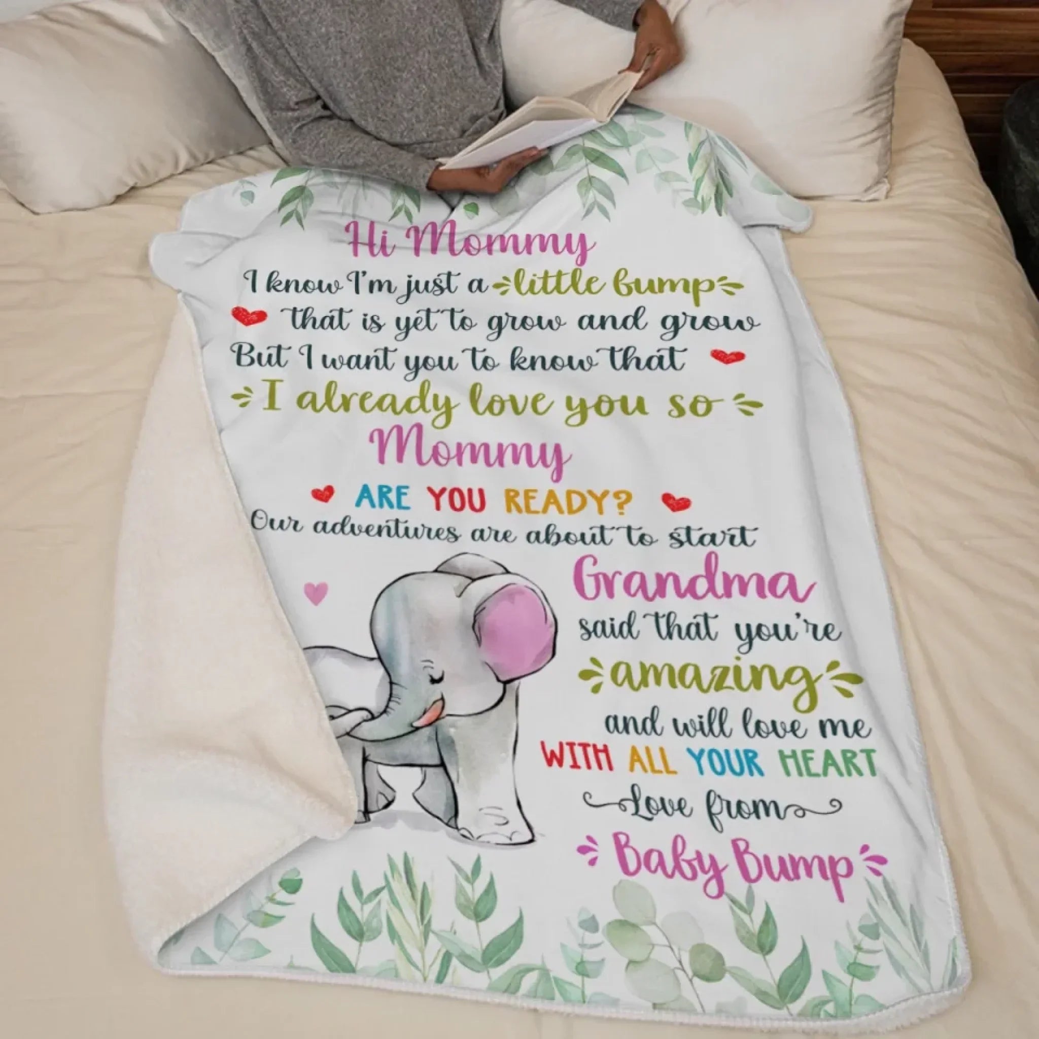 Already Loving You, Mommy - Family Personalized Custom Blanket - Mother's Day, Baby Shower Gift, Gift For First Mom
