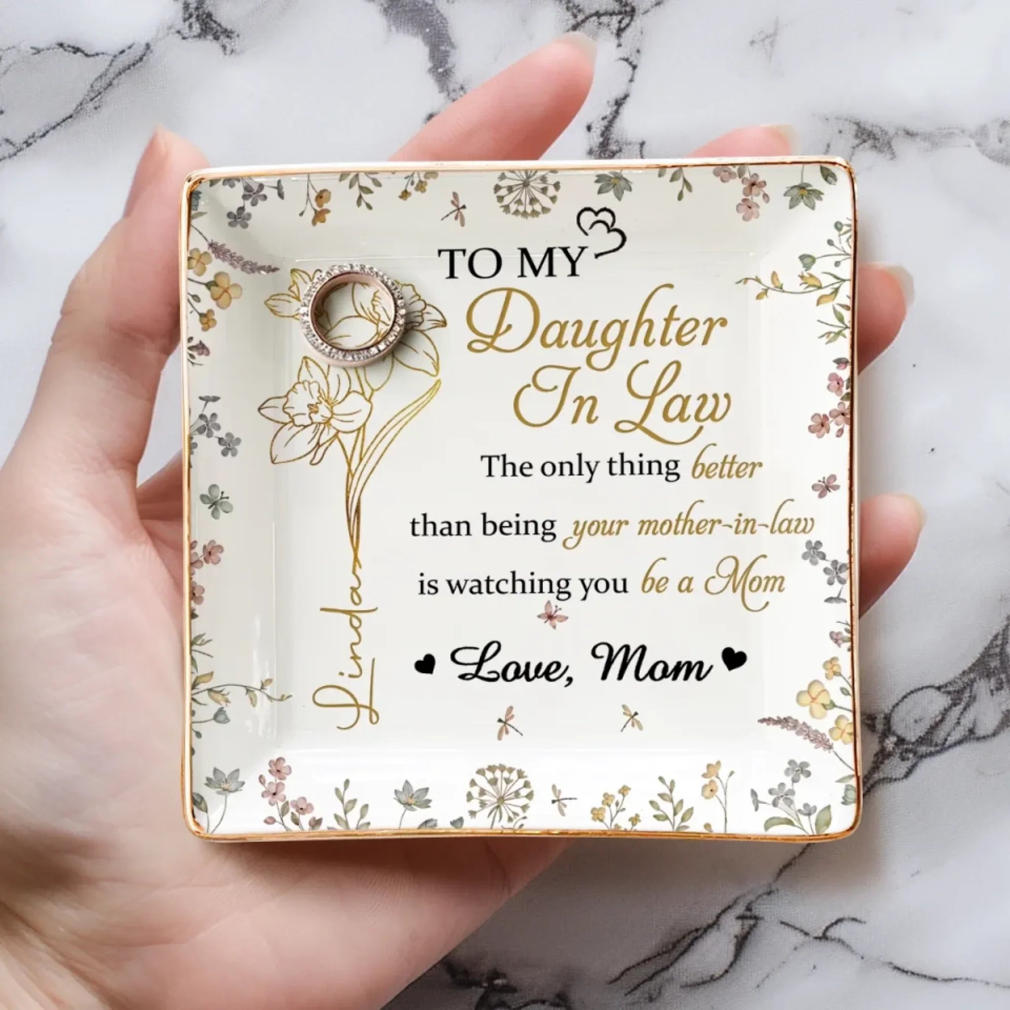 You Make Motherhood Beautiful - Family Personalized Custom Full-Print Jewelry Dish - Mother's Day, Gift For Mom, Grandma