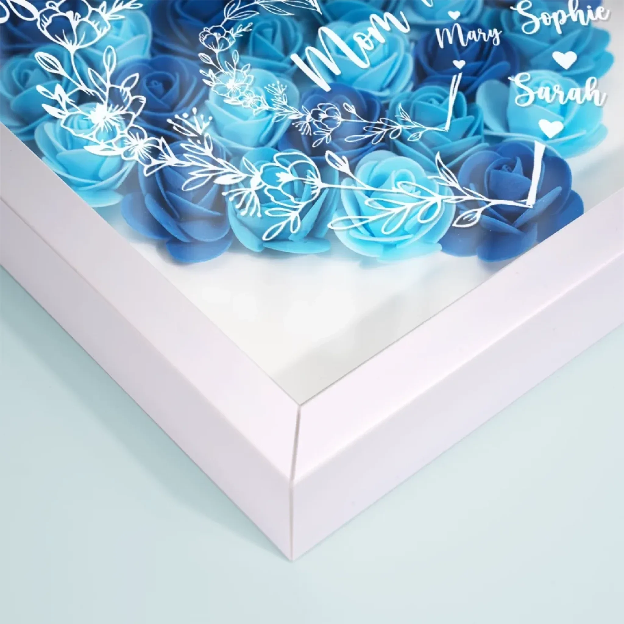 Your Love Built This Family, Your Heart Holds It Together - Family Personalized Custom Flower Shadow Box - Mother's Day, Gift For Mom, Grandma